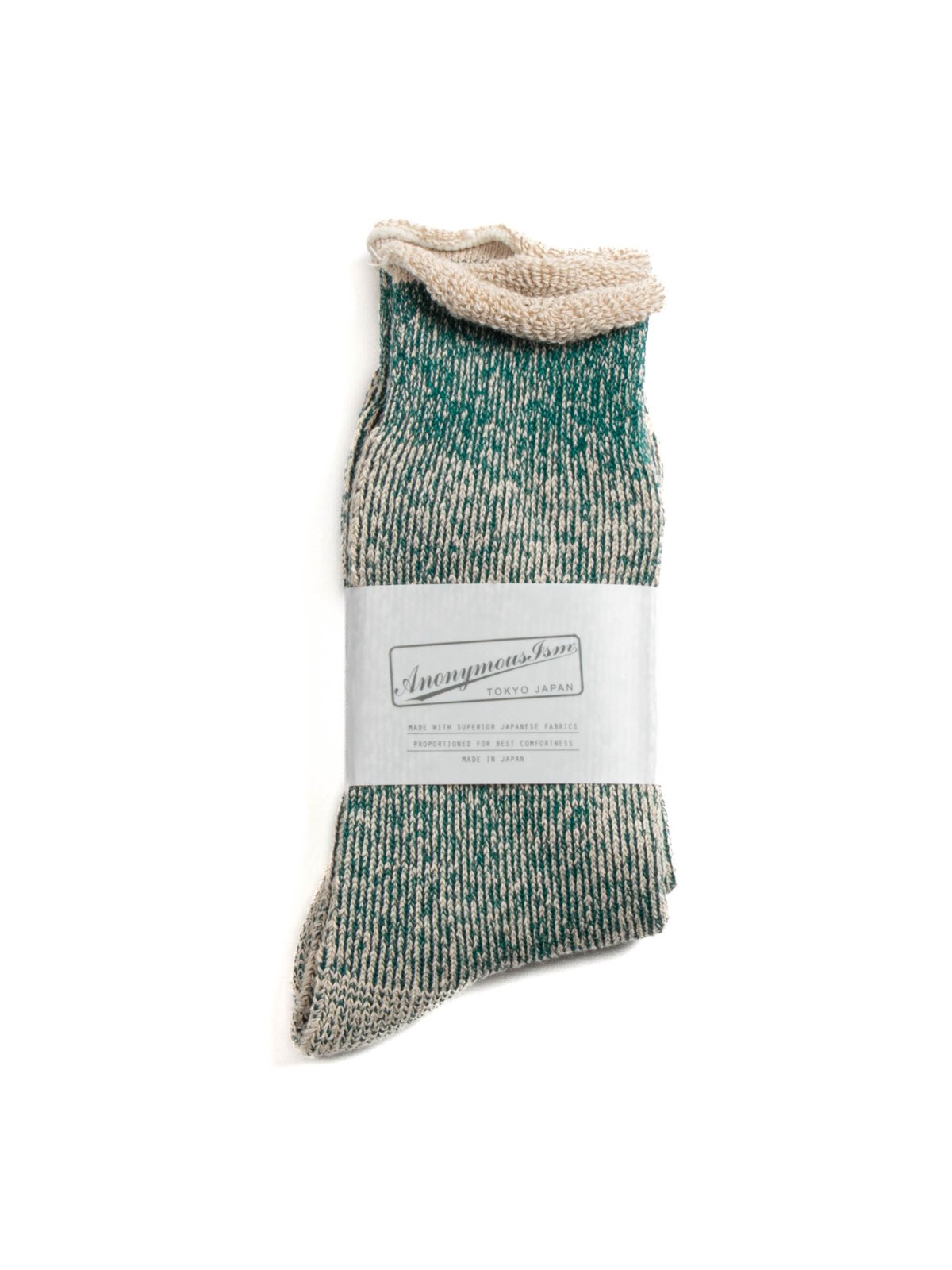 HEMP THICK PILE CREW VIRIDIAN - Image 1