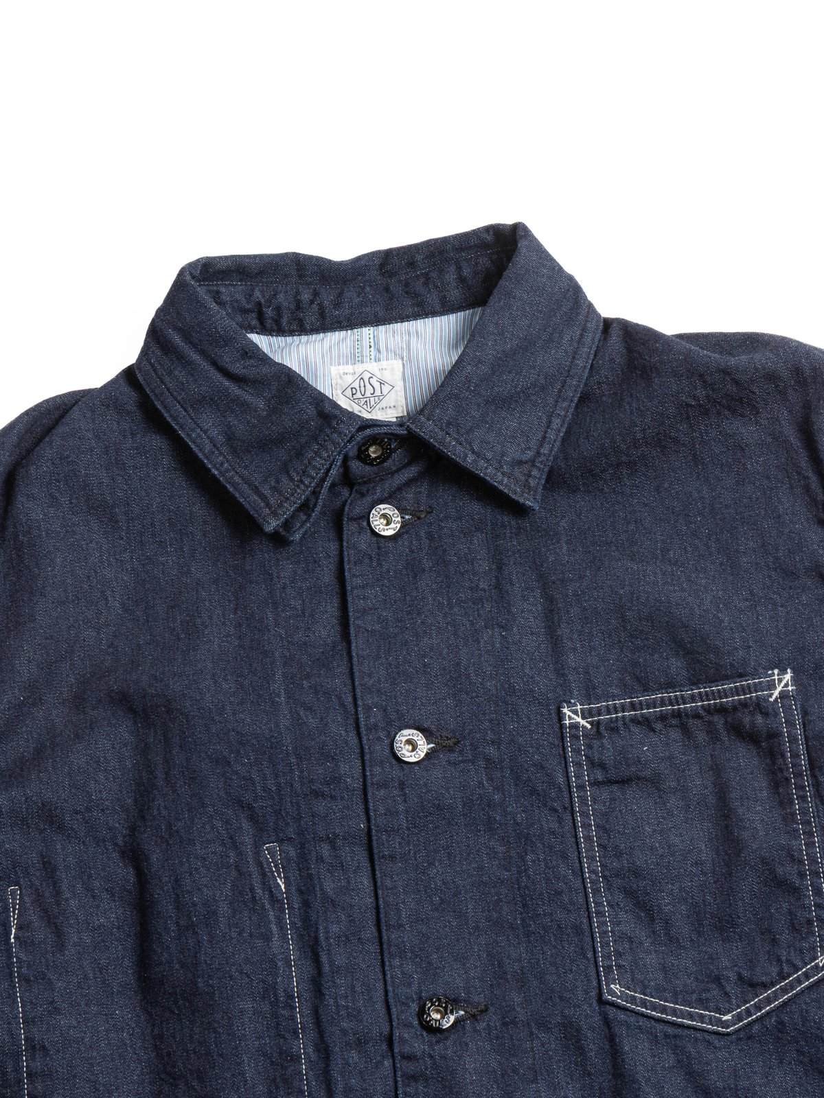 POST 46 W 8oz DENIM X STRIPE SHIRTING INDIGO - Image 2