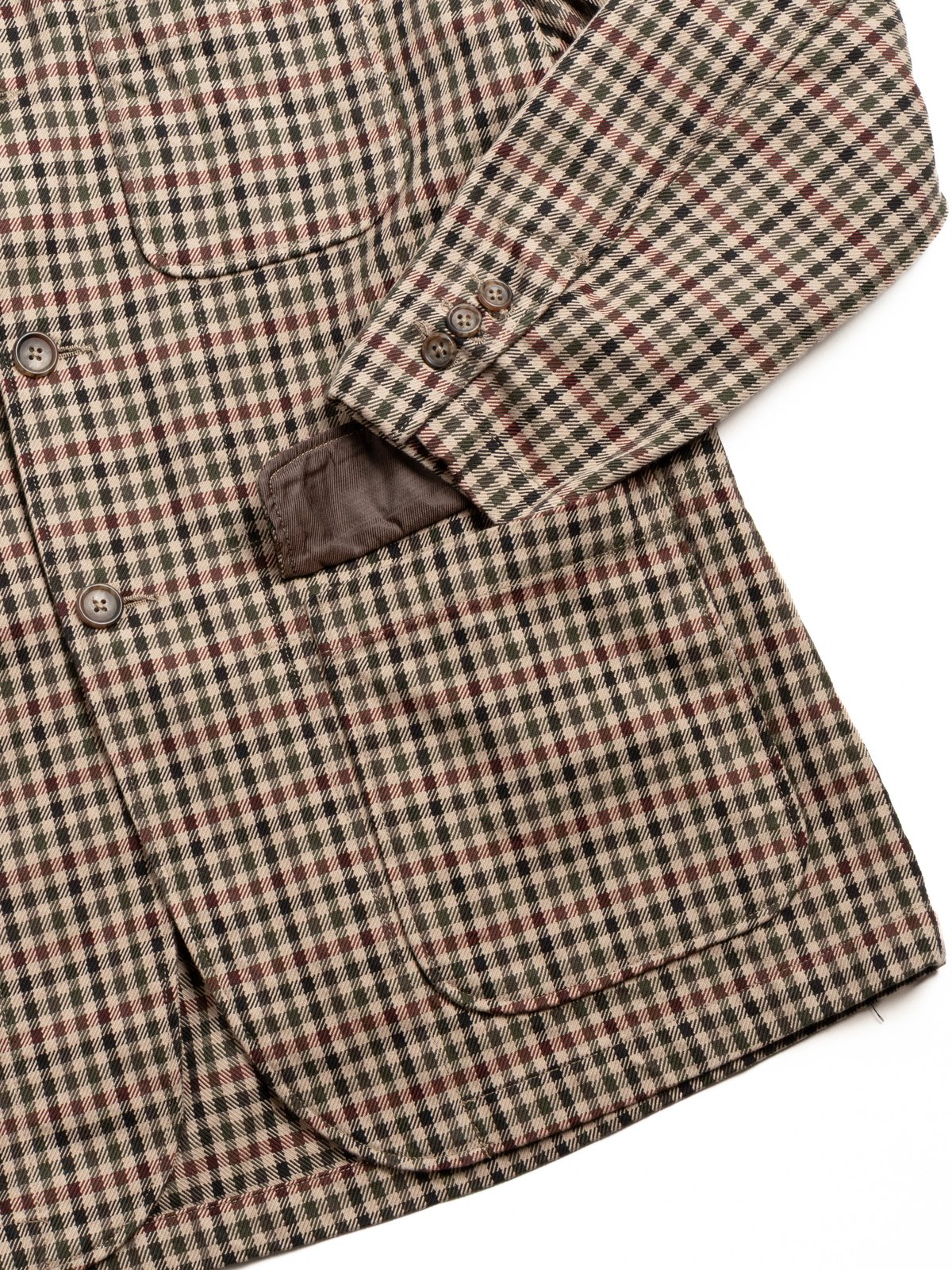 LOITER JACKET / BROWN / OLIVE HEAVY GUN&ndash;CLUB CHECK - Image 3