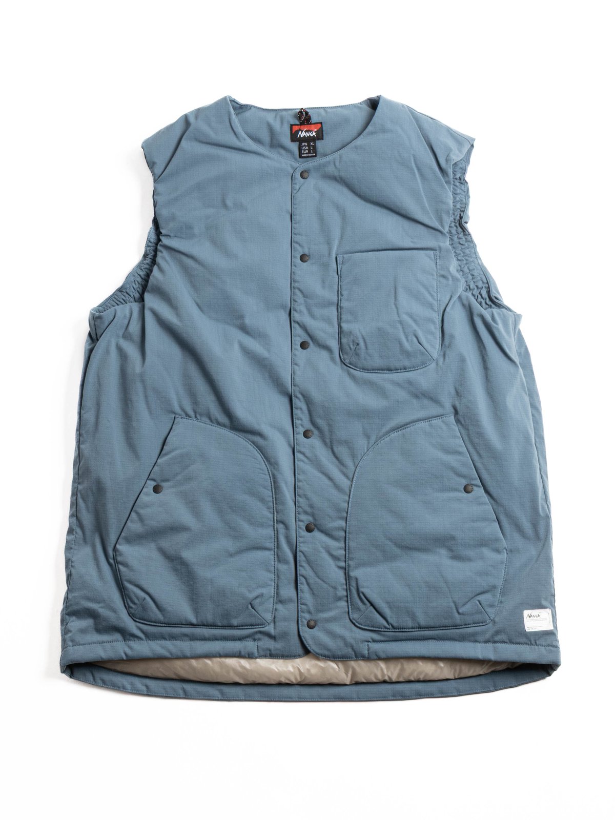 NANGA HINOC RIPSTOP INNER DOWN VEST F.BLU - Image 1