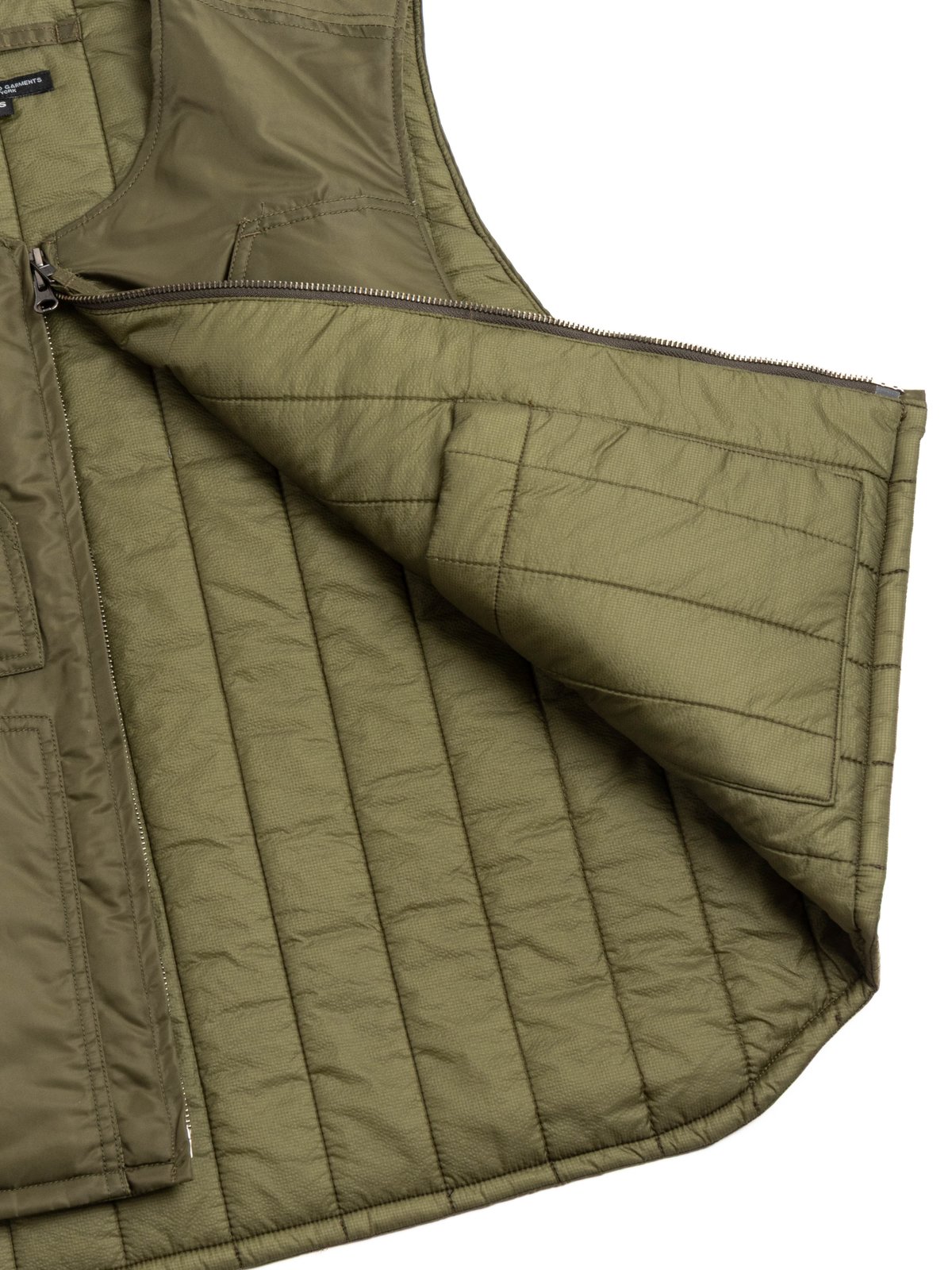 OVER VEST / OLIVE FLIGHT SATEEN NYLON - Image 4