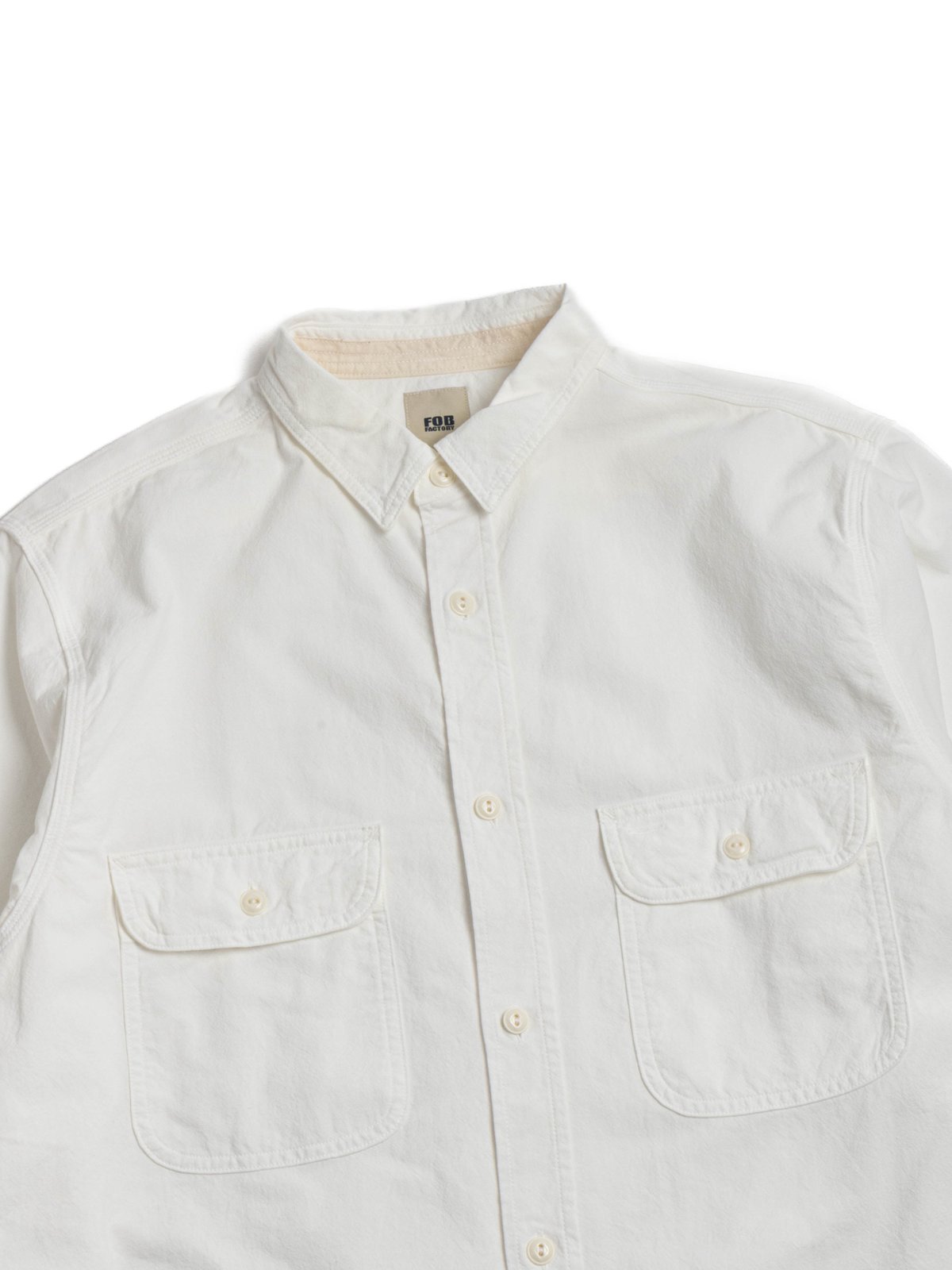 (F3496) OXFORD WORK SHIRT WHITE - Image 2