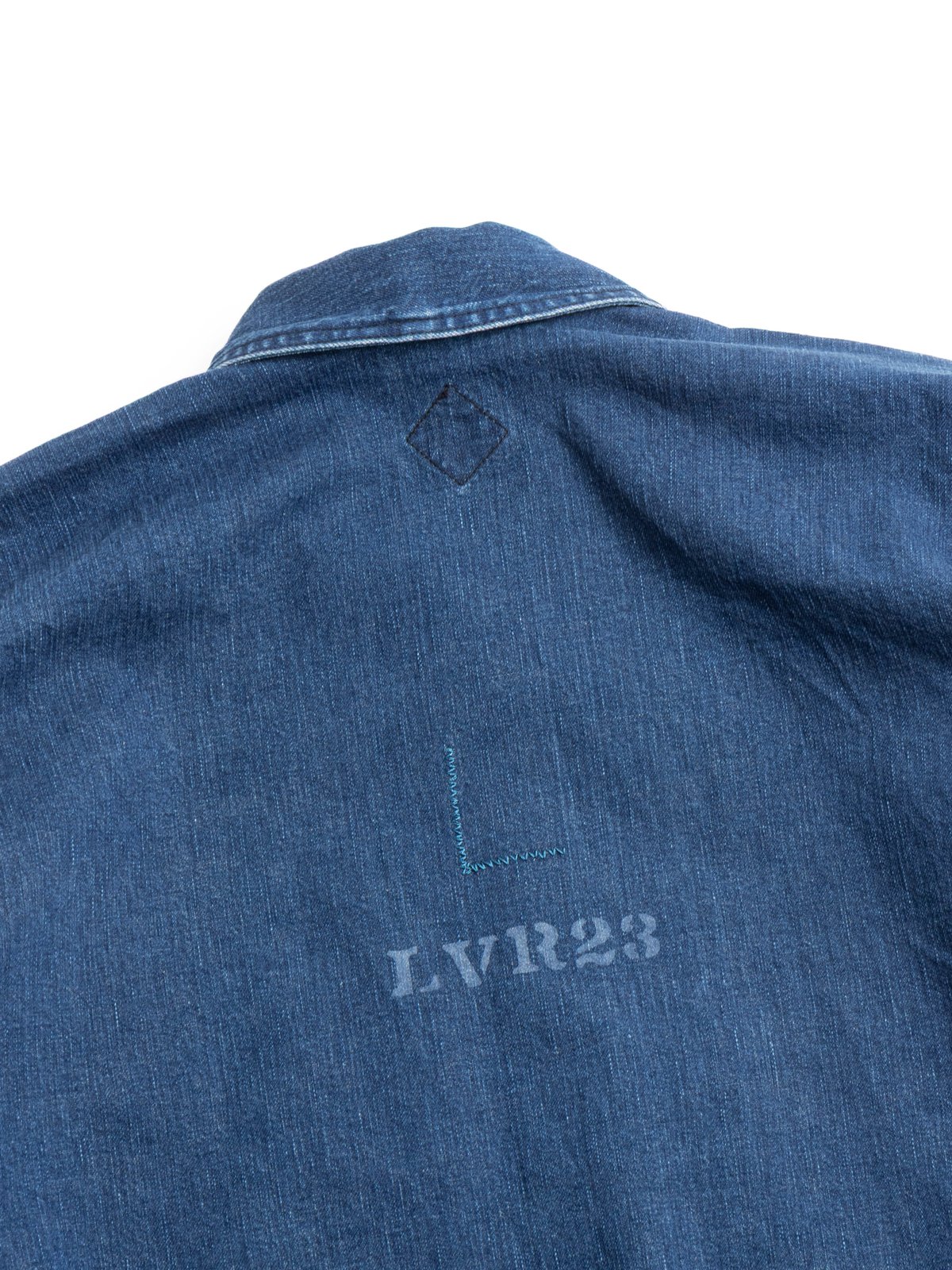 (CSJ004) PULLOVER JACKET 8.5oz INDIGO DENIM w/ BIO–WASH - Image 4