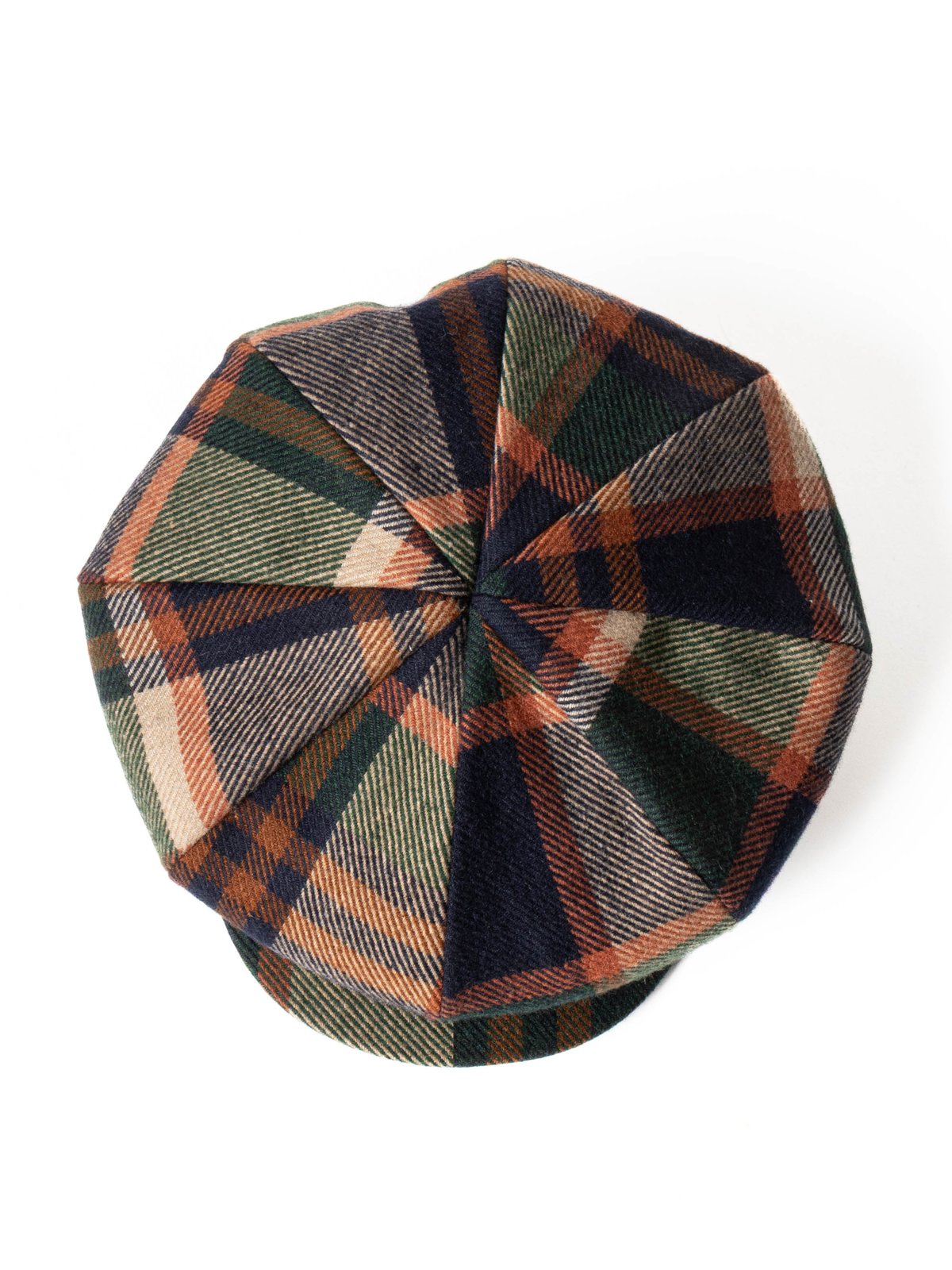NEWSBOY CAP NAVY/ BROWN HEAVY WOOL PLAID - Image 4