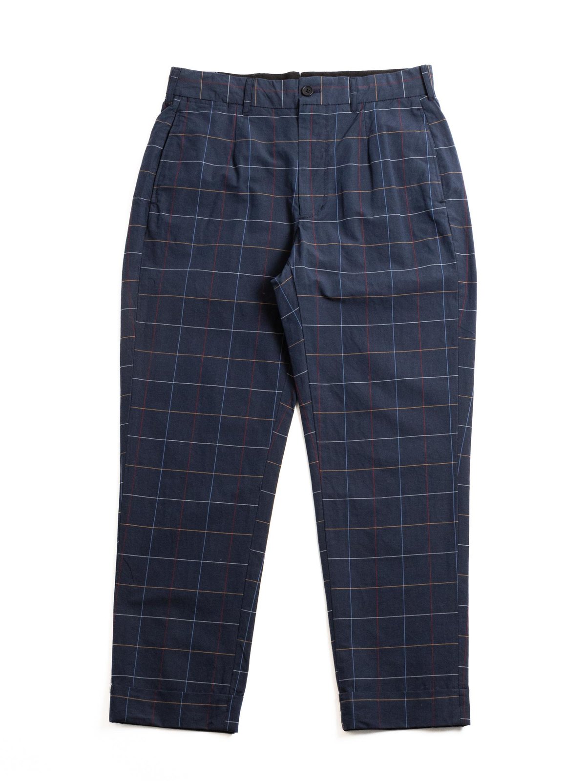 ANDOVER PANT NAVY CL WINDOWPANE - Image 1