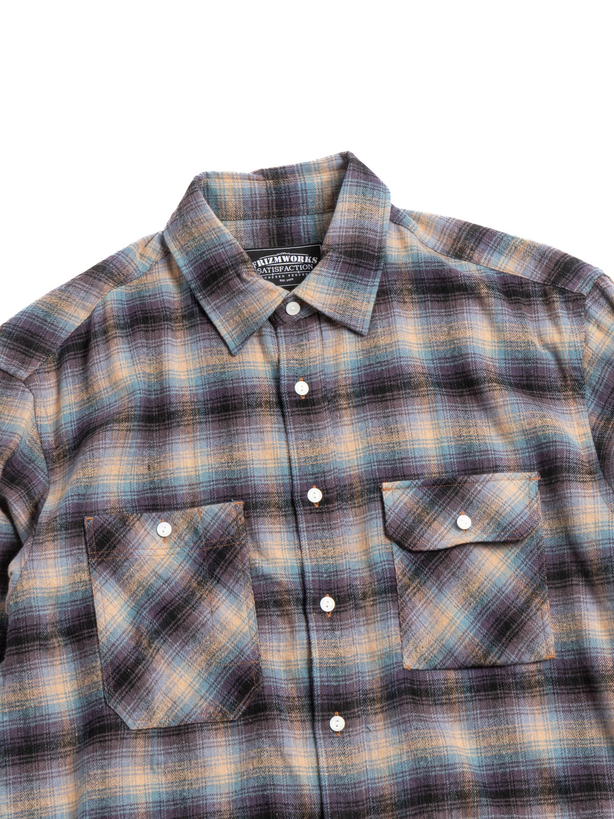 FLANNEL CHECK WORK SHIRT MIDNIGHT BLUE - Image 2