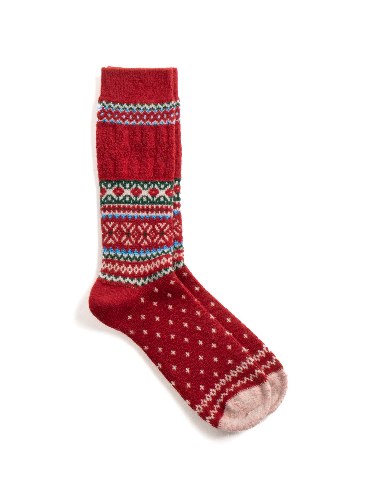 SNOW PATTERN LINKS JQ CREW RED - Image 2