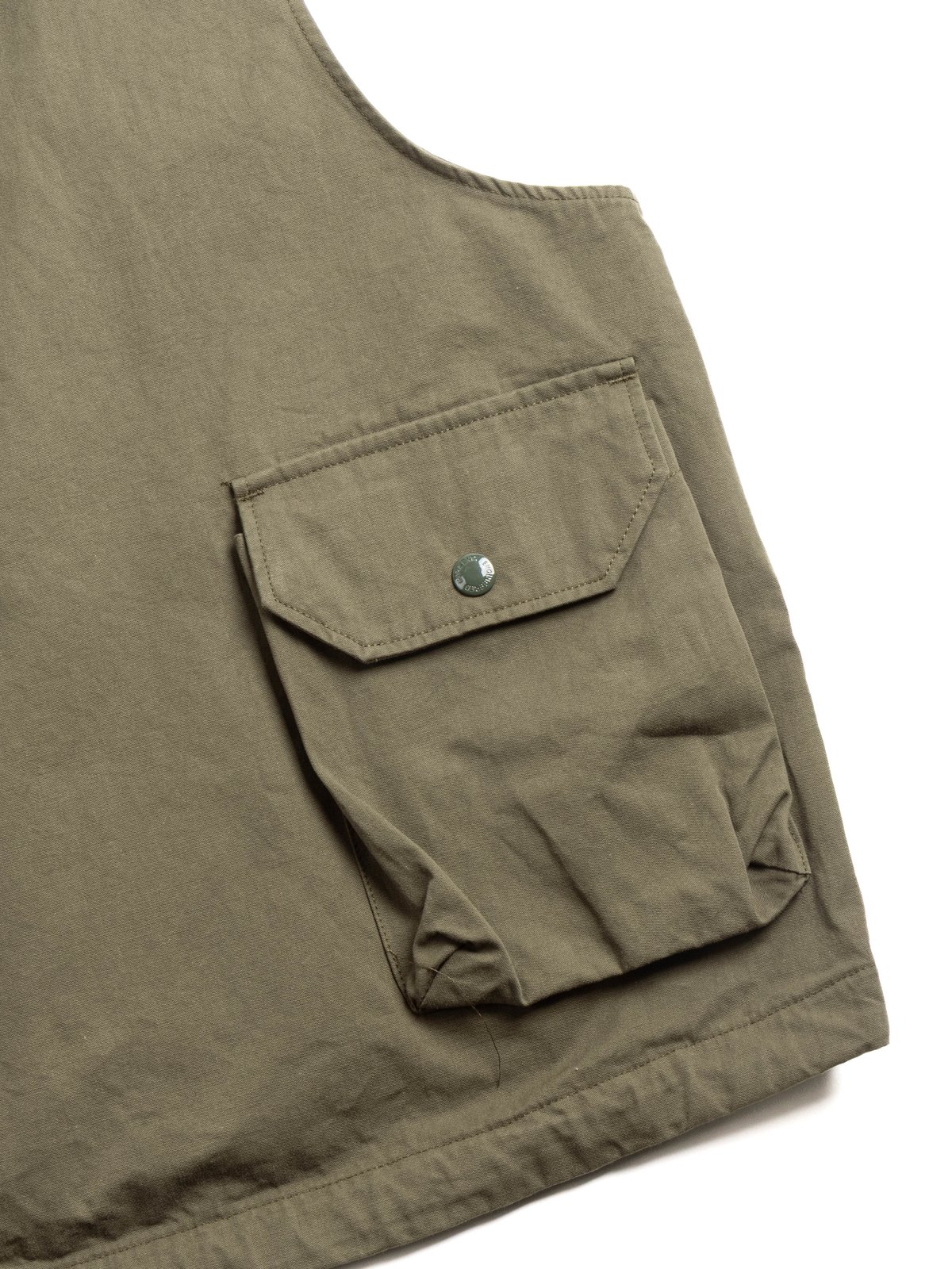FIELD VEST OLIVE COTTON SAND CLOTH - Image 5