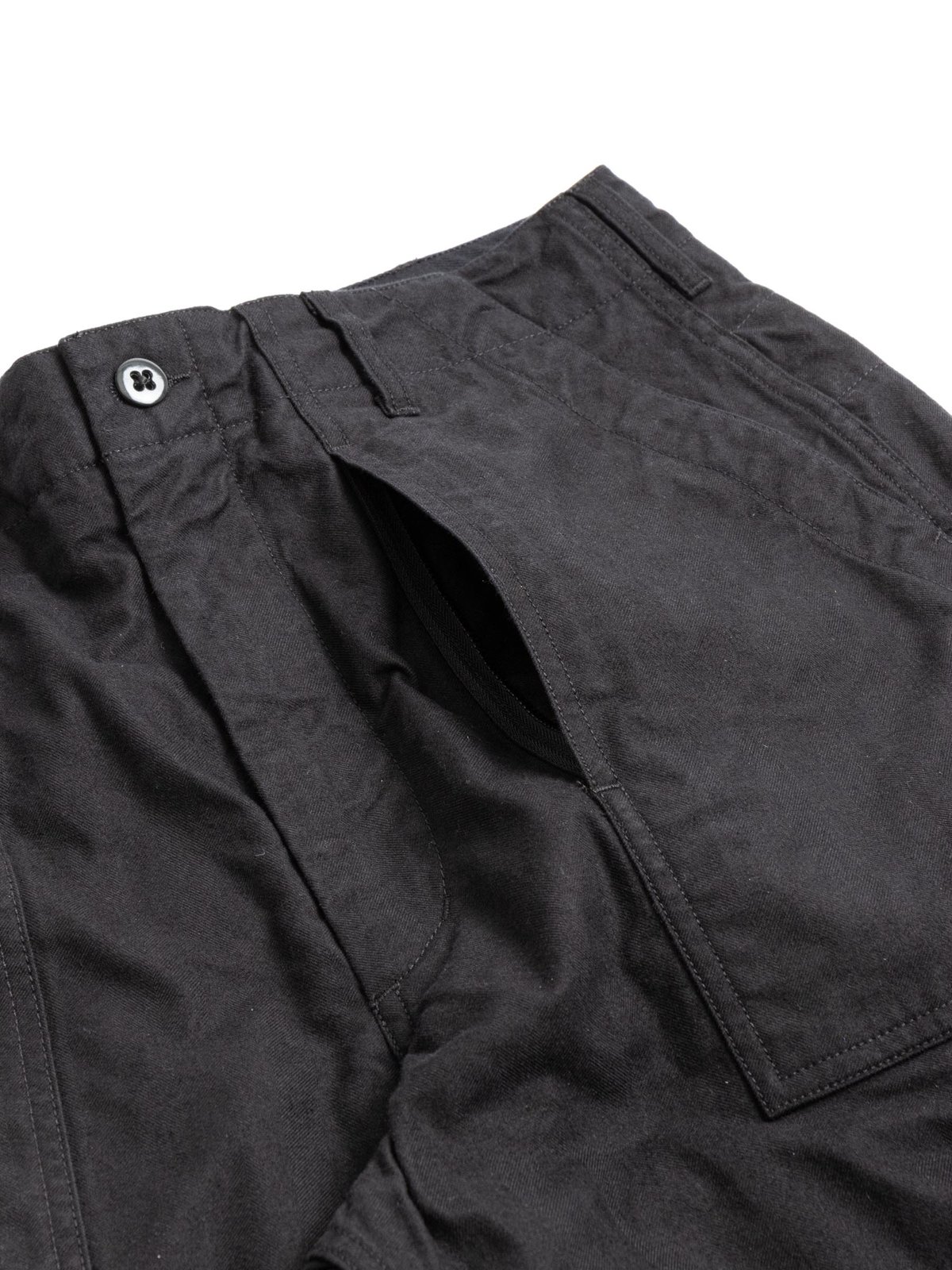 FATIGUE PANT BLACK COTTON BRUSHED HB - Image 3