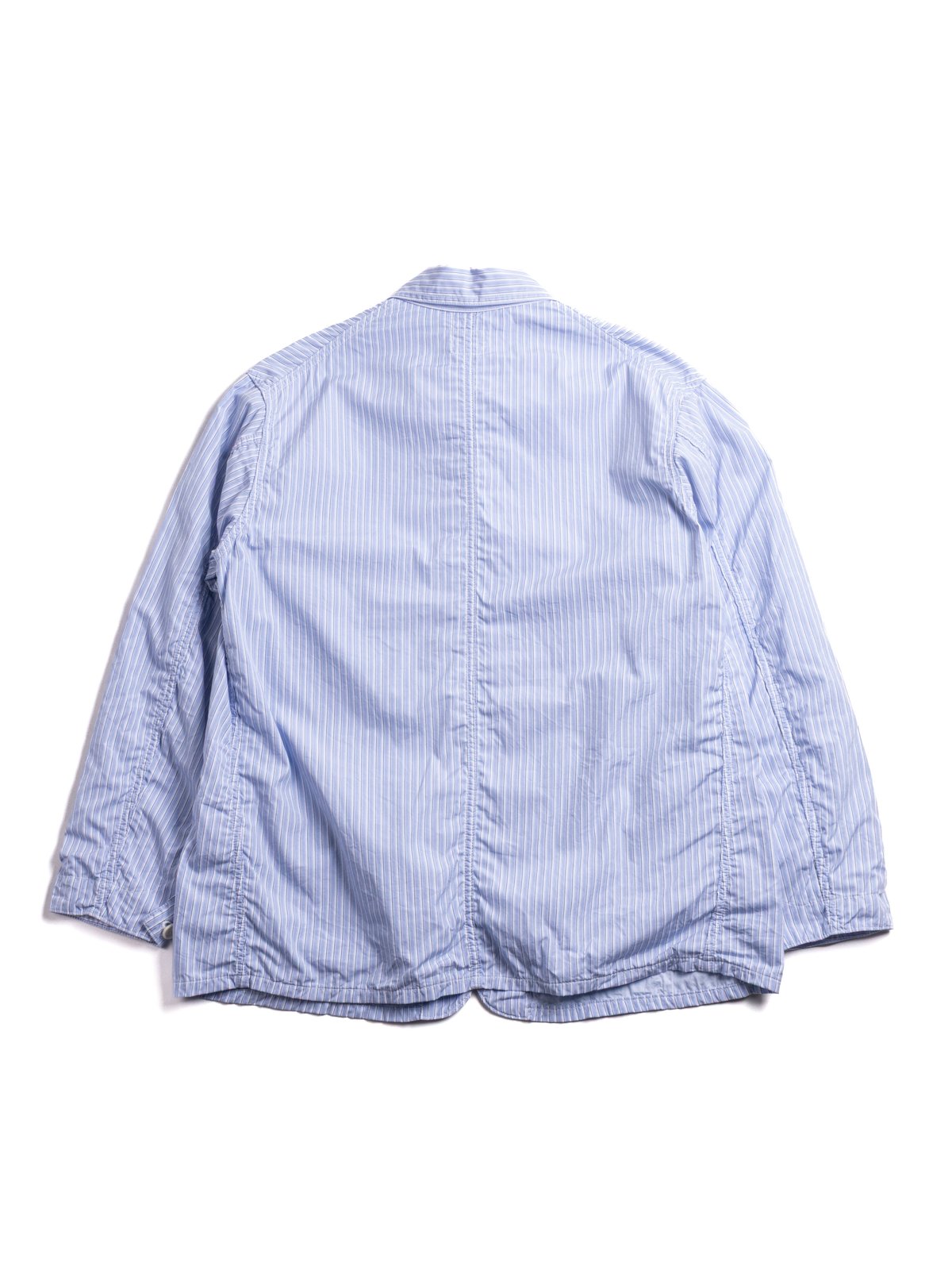(1101L&ndash;SFI) WWII N0.1 Jacket STRIPE SHIRTING X FEATHER CHAMBRAY BLUE STRIPE - Image 4