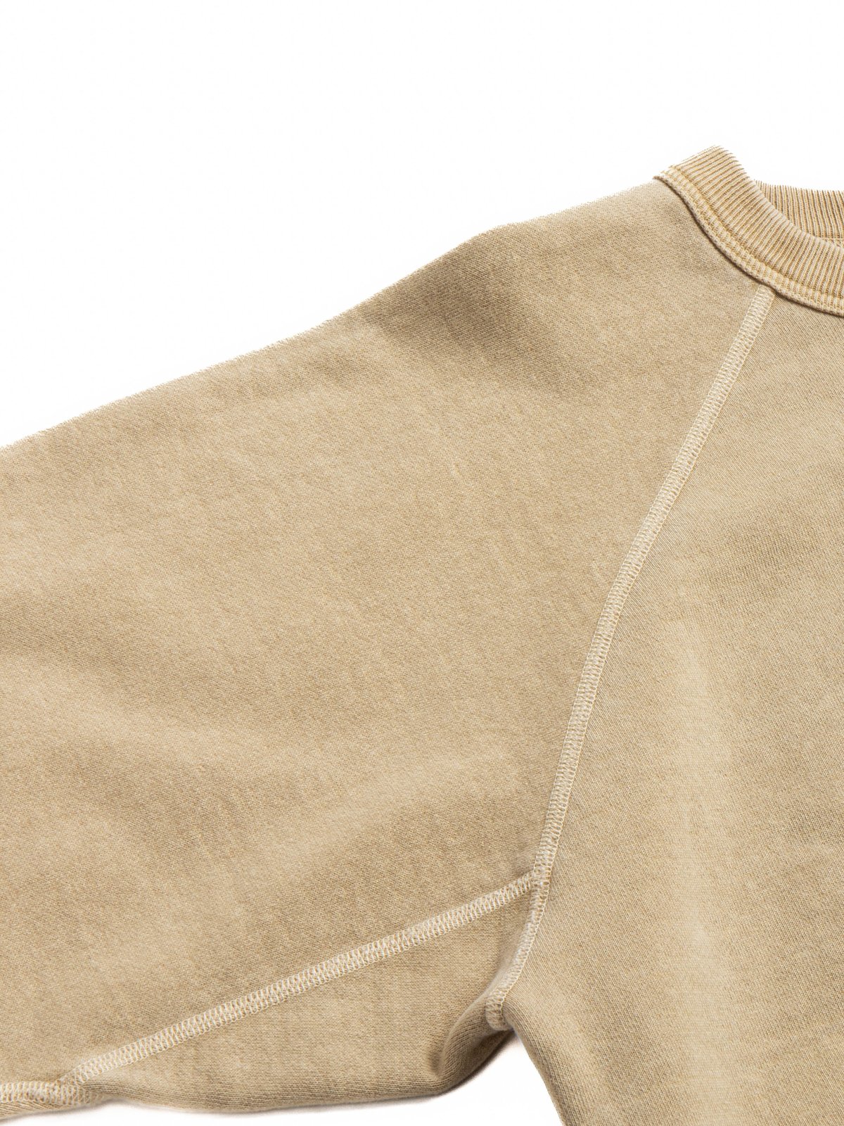 (LOT 83004PD) FLATSEAMS RAGLAN SWEAT SHIRT P.D. DARK BEIGE - Image 3