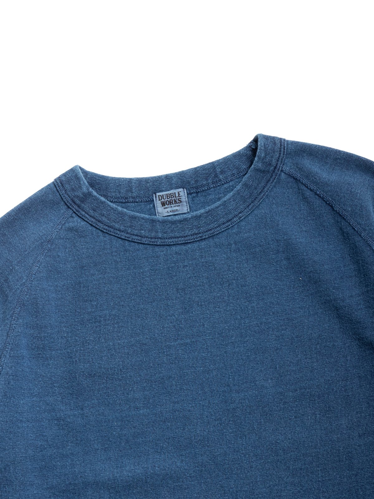 (LOT 37005IND) 9.5OZ HEAVY WEIGHT RAGLAN SLEEVE TEE / INDIGO - Image 3