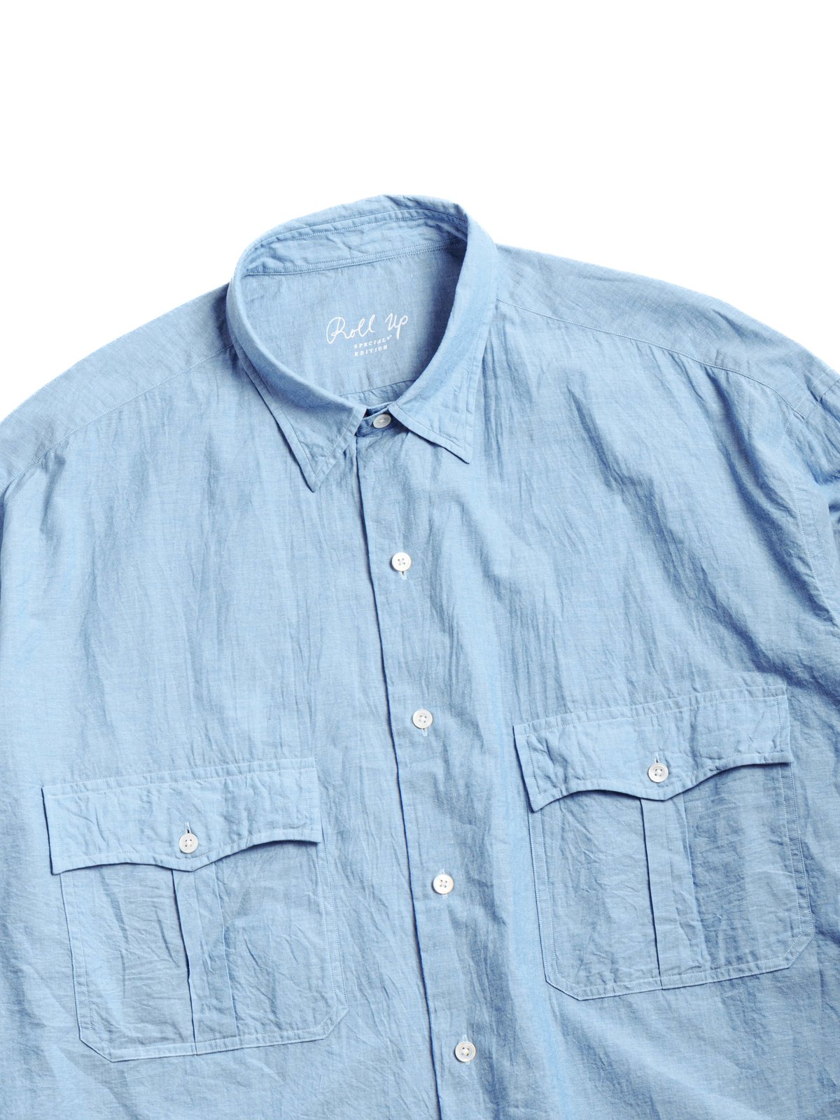 ROLL UP CHAMBRAY SHIRT BLUE (SPECIAL EDITION) - Image 2