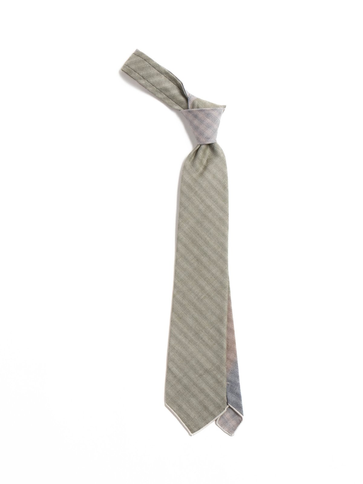 NECK TIE MULTI COLOR SMOKEY HORIZONTAL STRIPE - Image 1