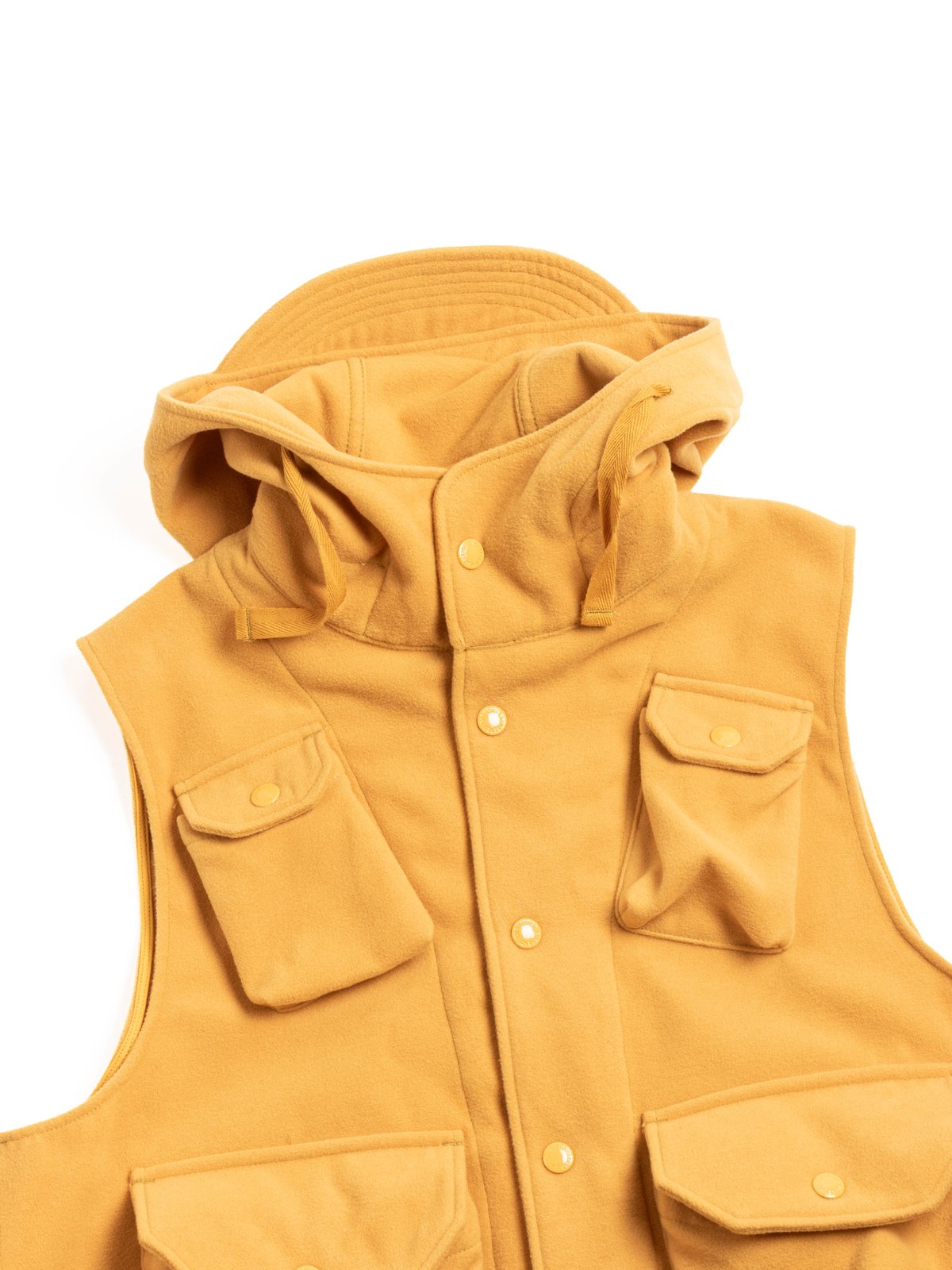 FIELD VEST / GOLD POLYESTER FAKE MELTON - Image 2
