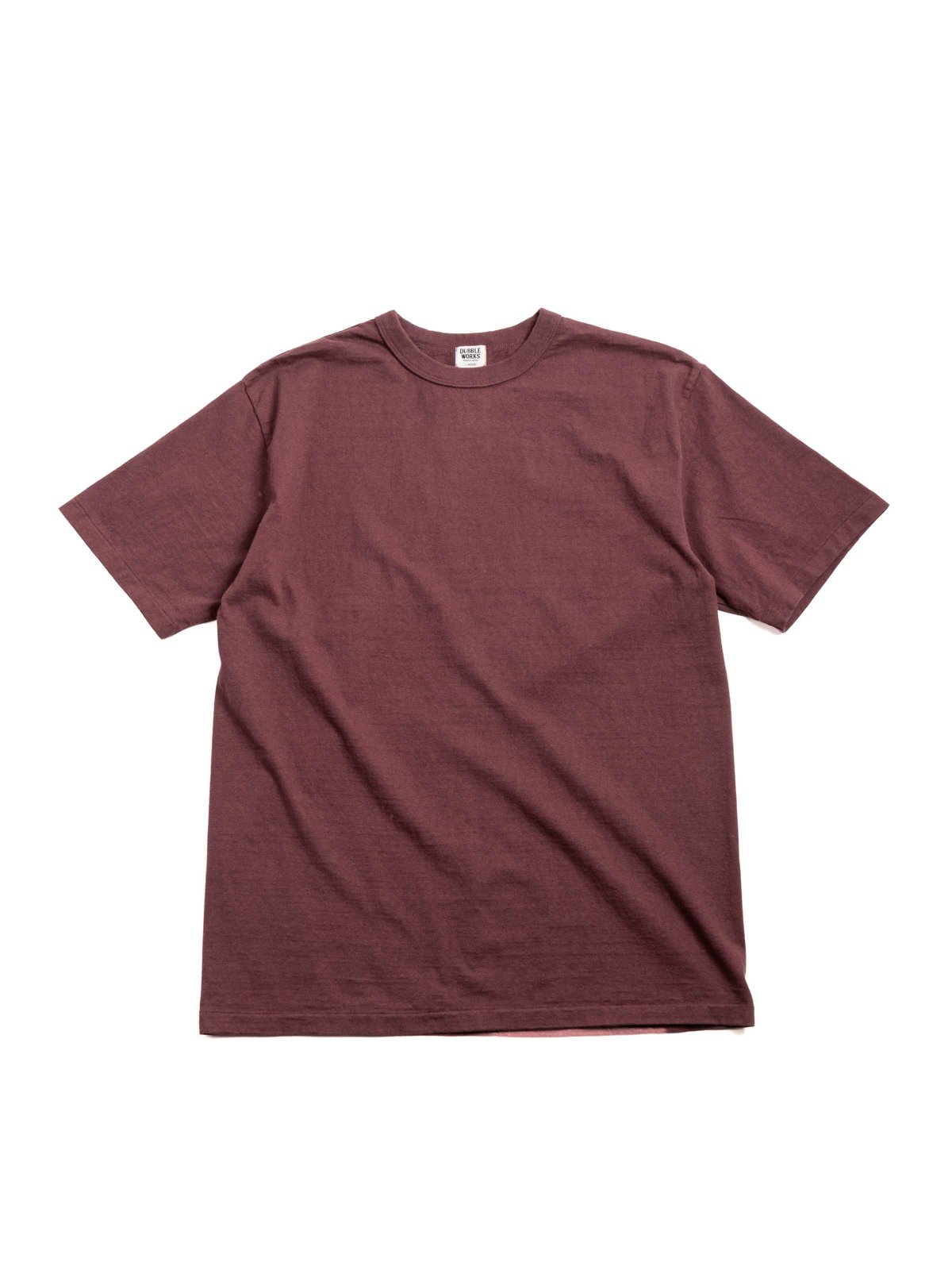 (LOT 35001) 7.7oz FALLEN COTTON MID WEIGHT S/S TEE / BORDEAUX - Image 1