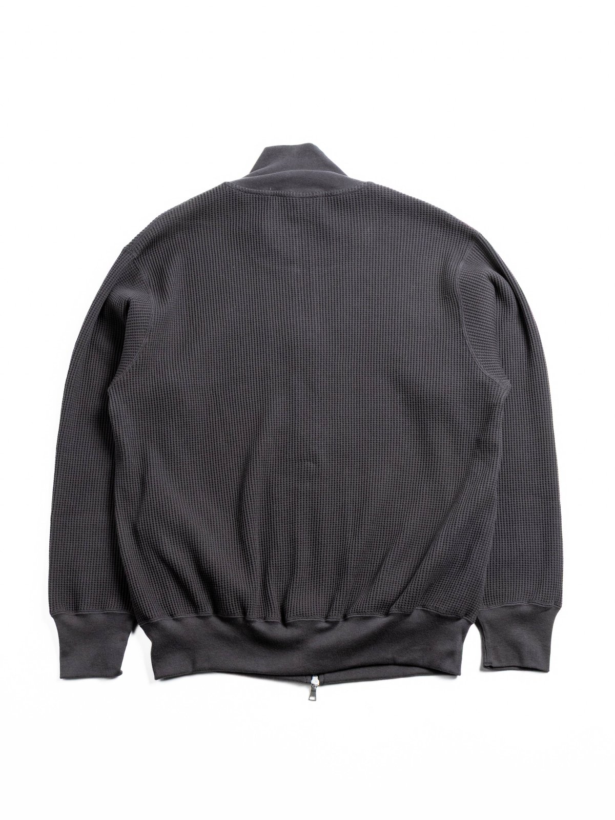 BIG WAFFLE DRIVERS ZIP CARDIGAN CHARCOAL - Image 5