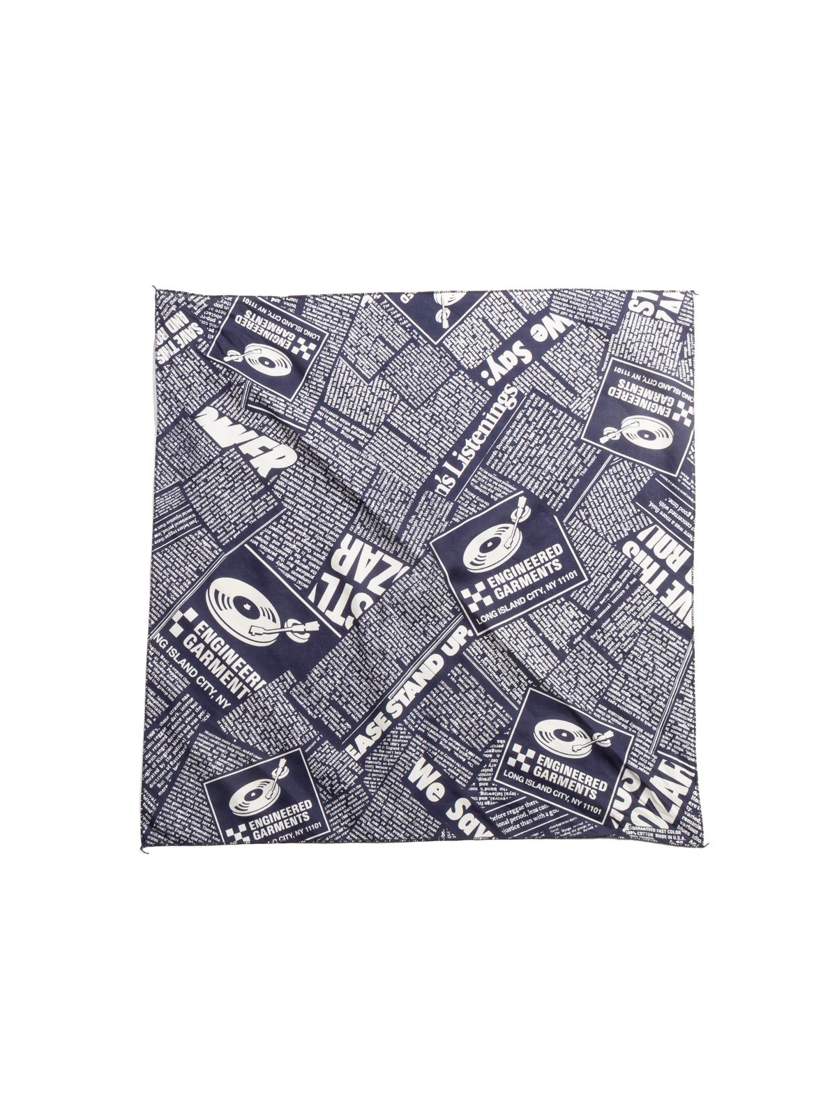 PRINTED BANDANA NEWS NAVY - Image 3