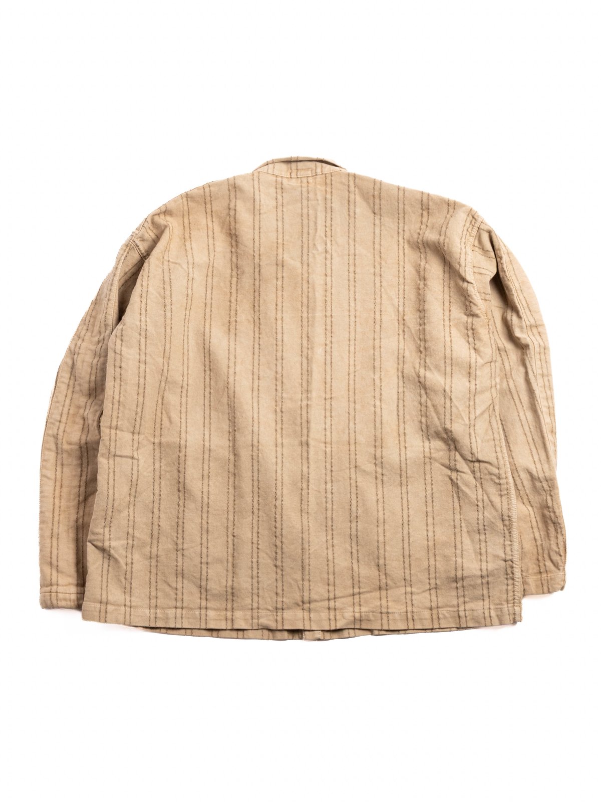 485 ISOSCELES SHIRT WOOL STRIPE COTTON TATTERSALL DRAB WELD - Image 5
