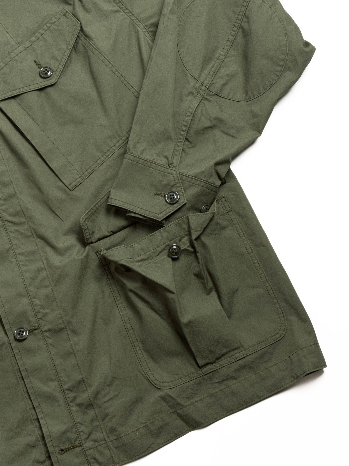 NEEDLES OFFICER COAT COTTON WEATHER CLOTH OLIVE - Image 4