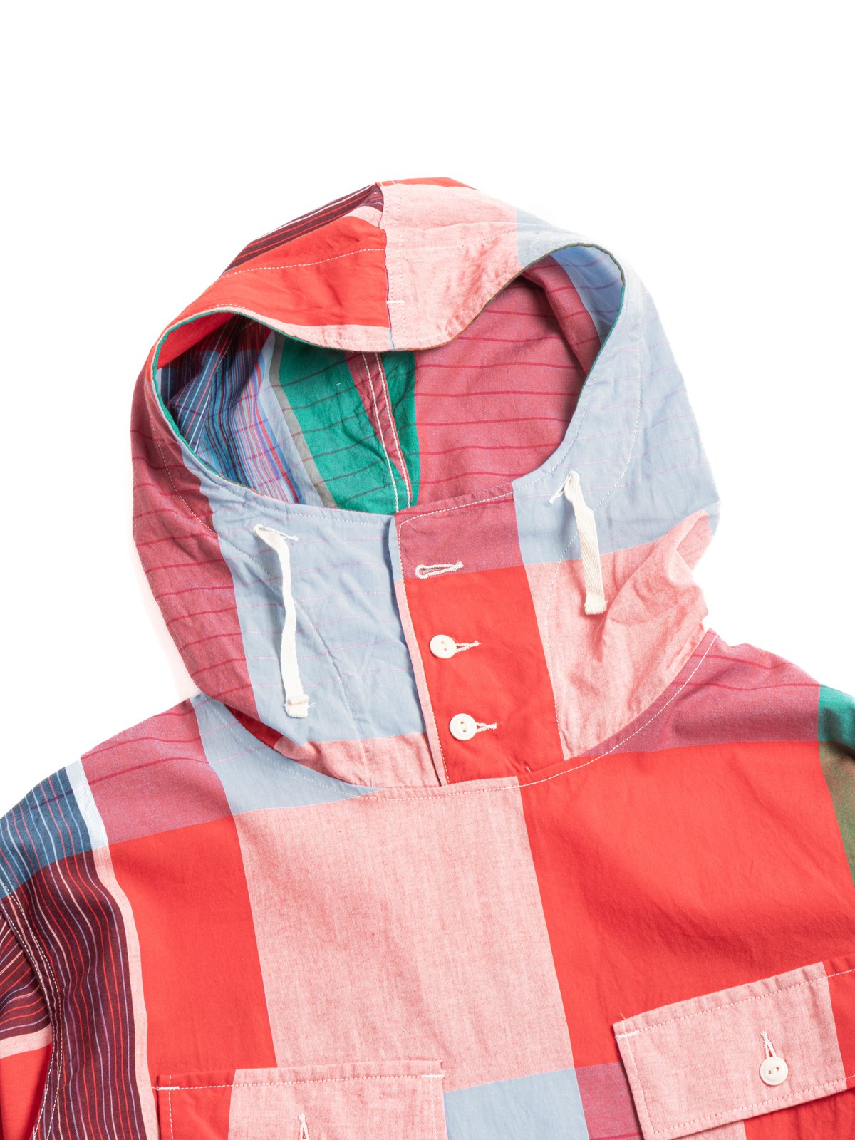 CAGOULE SHIRT RED COTTON BIG MADRAS - Image 3