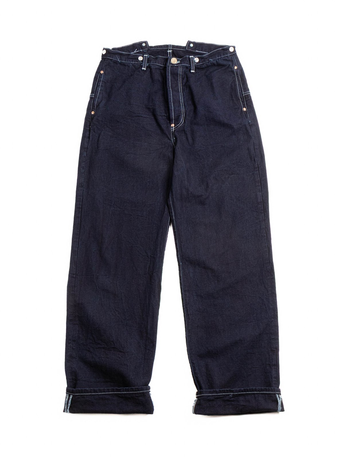 TYPE 156 SPLIT BACK JEANS DOUBLE INDIGO BROKEN TWILL RINSED - Image 1