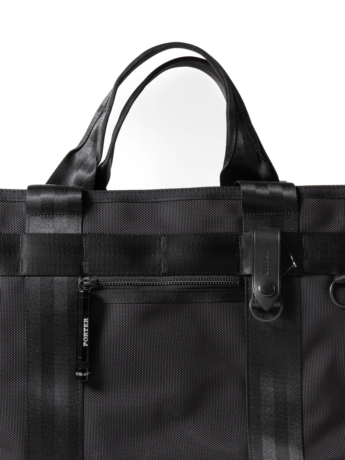 PORTER / HEAT SERIES TOTE BAG BLACK (ZIP) - Image 2