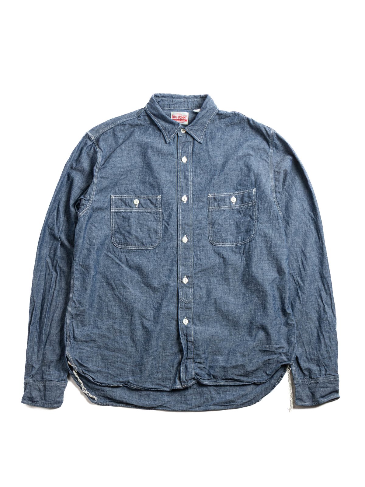 MS003R (01) BIG JOHN SELVEDGE CHAMBRAY WORK SHIRT - Image 1
