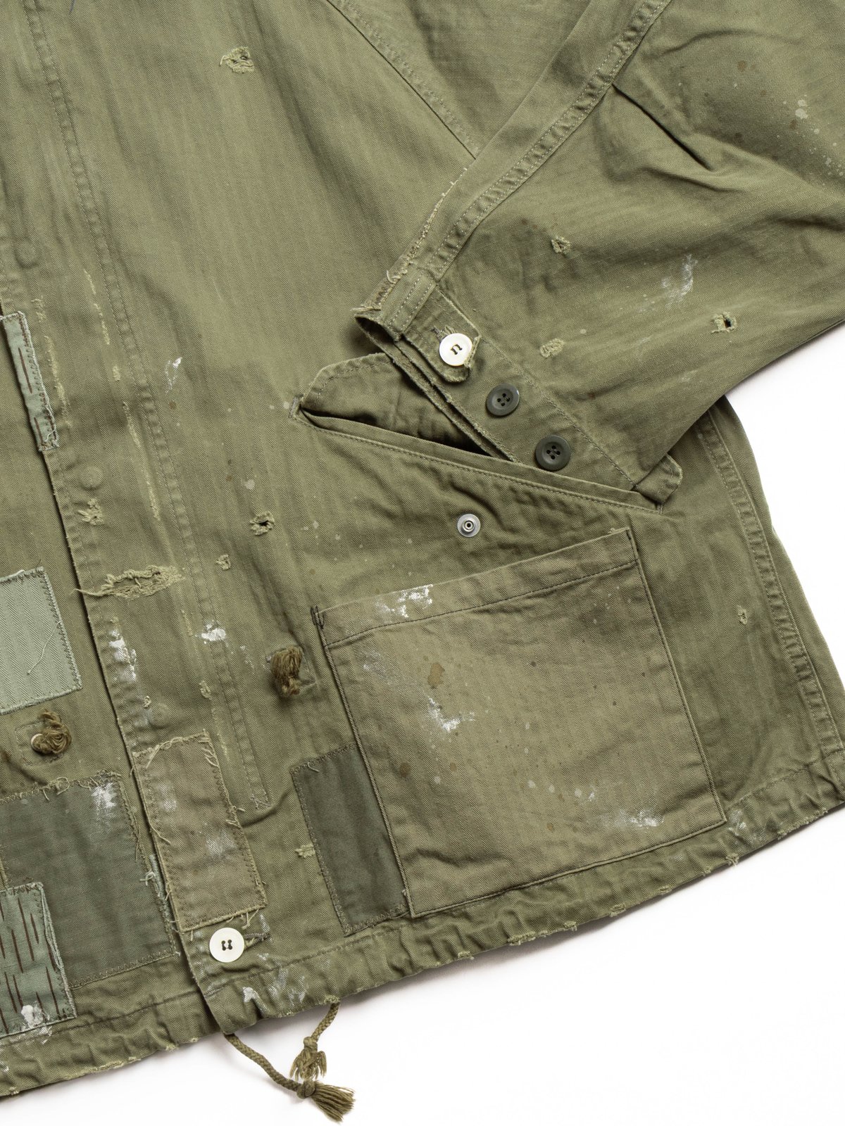 H.UNIT KHAKI HBT HOODED PARKA (CUSTOMISED) - Image 6