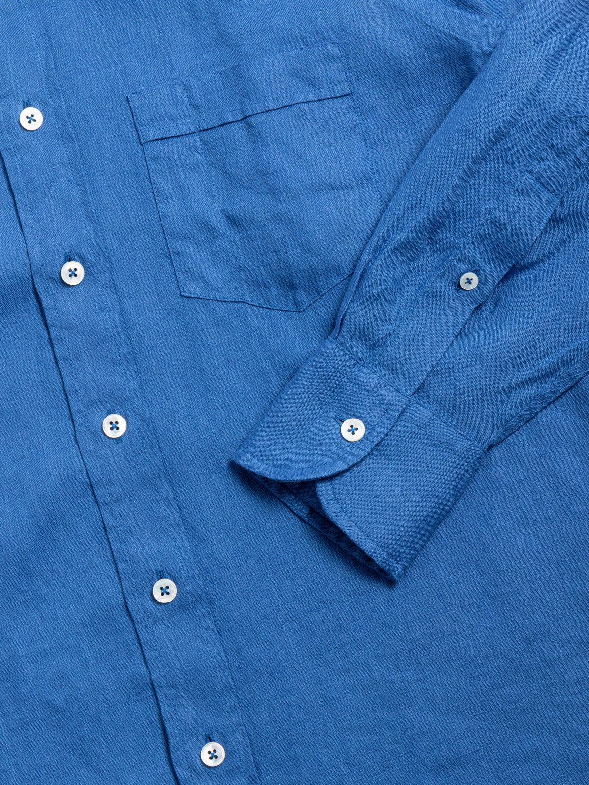 THE LINEN SUMMER SHIRT BLUE - Image 3