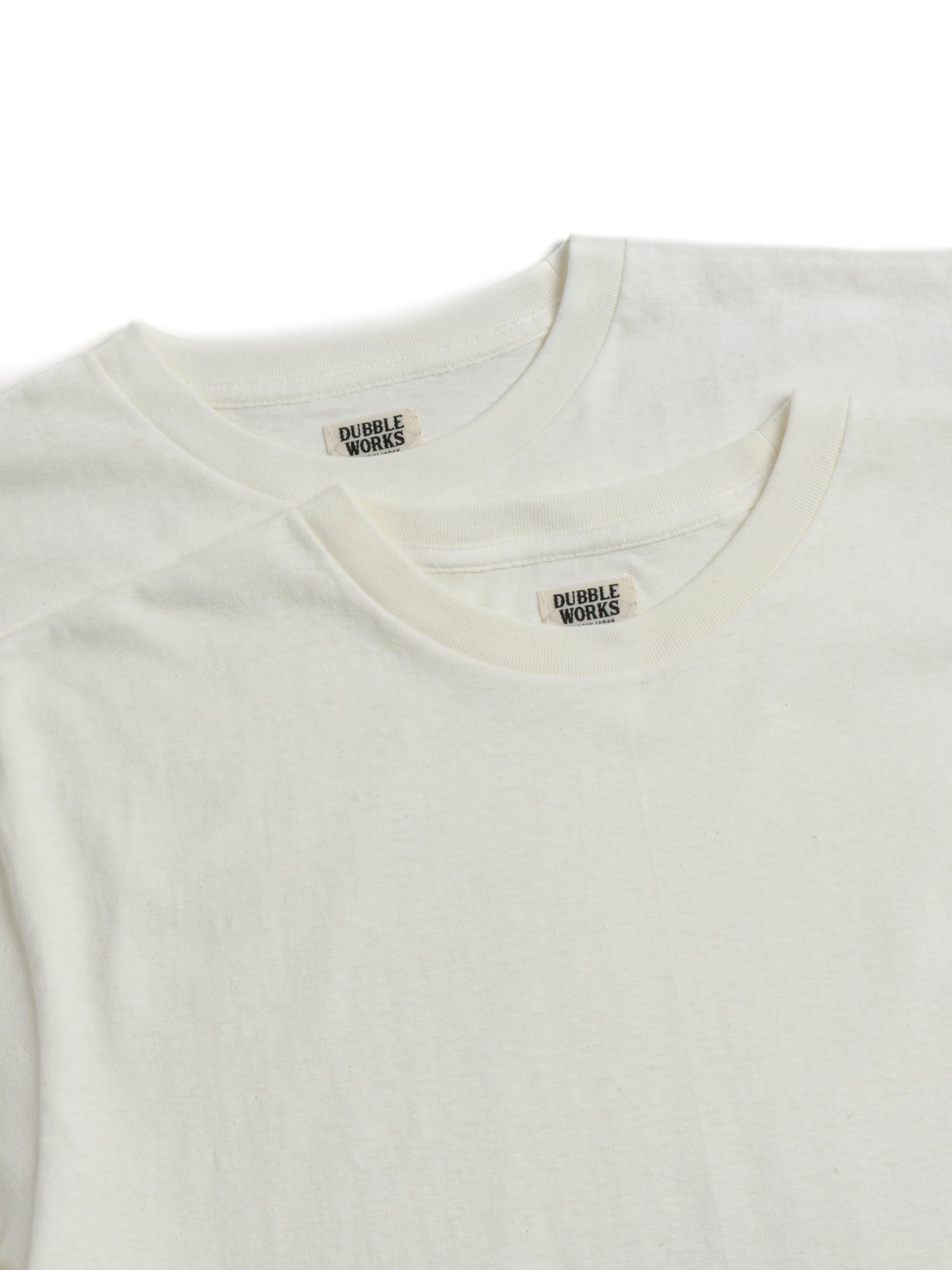 (LOT 33005PK ) 5.4oz RECYCLED COTTON 2PACK TEE OFF WHITE - Image 2
