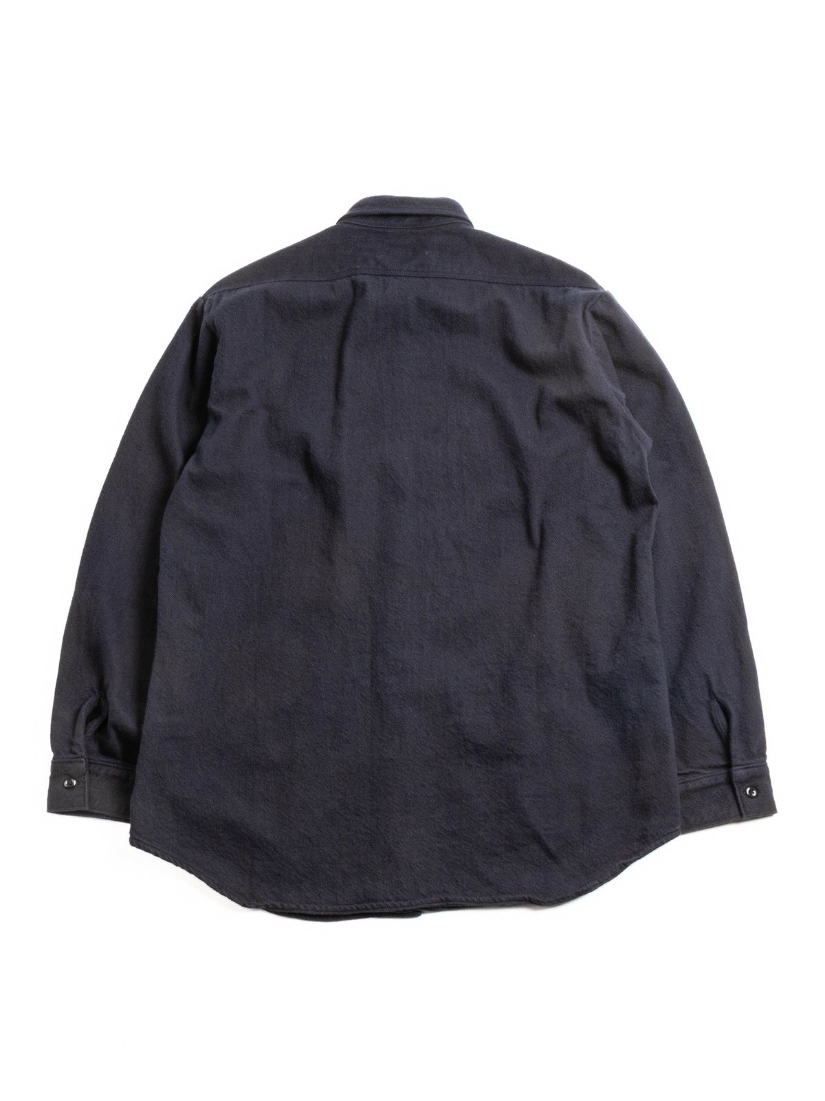 (V8072) RELAX FIT FLANNEL SHIRT NAVY - Image 4