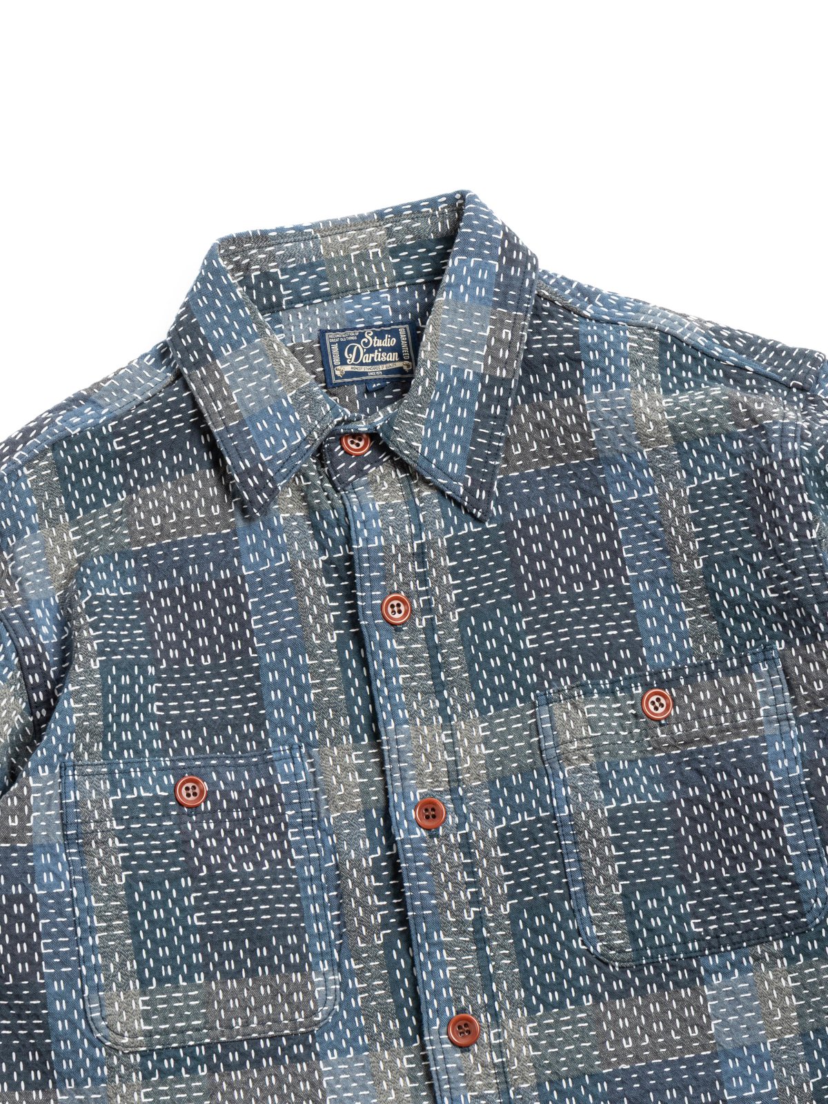 (5651) STUDIO D&rsquo;ARTISAN NORAGI SASHIKO SHIRT - Image 1