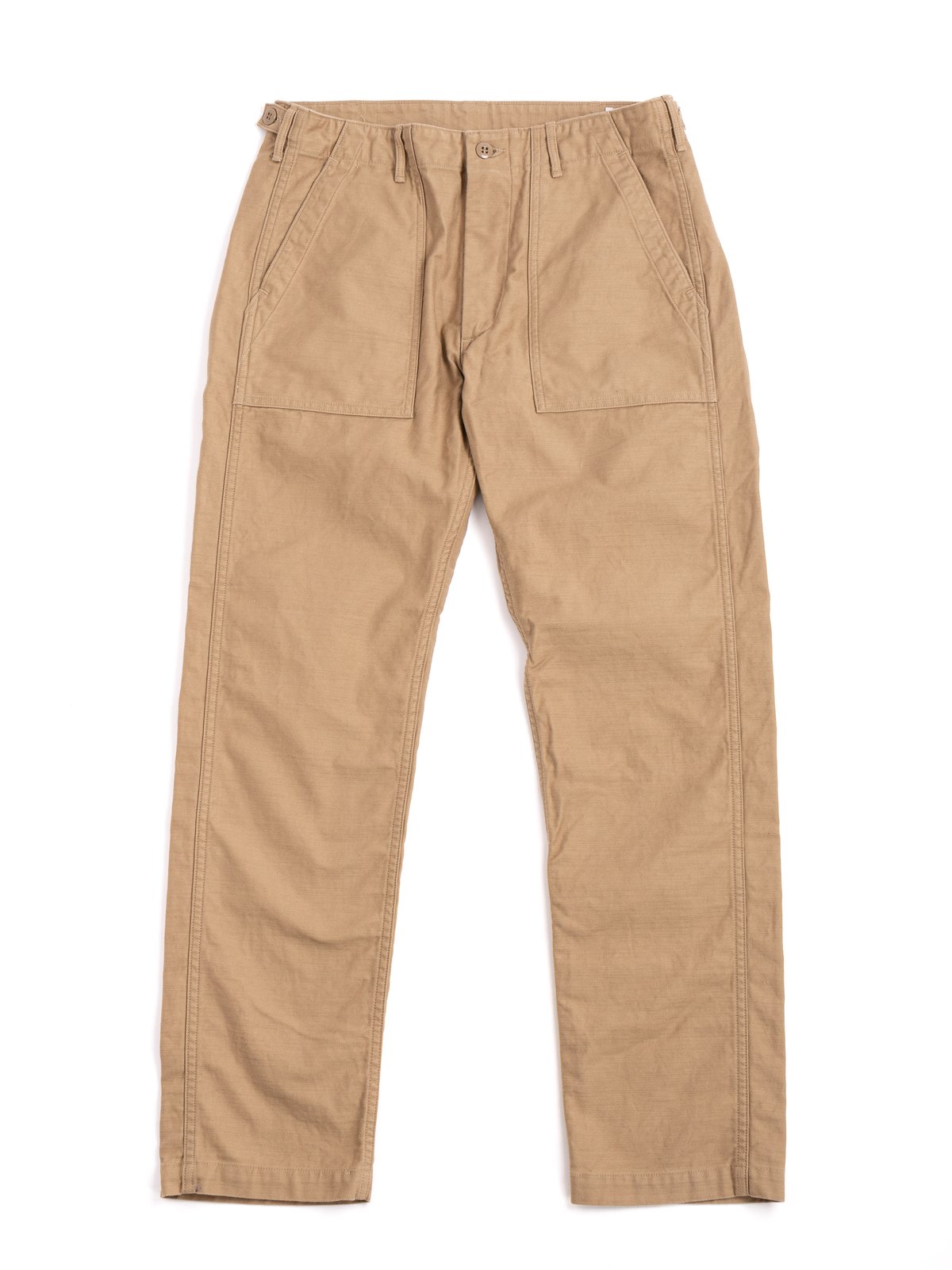 US ARMY FATIGUE PANT SLIM FIT REVERSE SATEEN KHAKI - Image 1