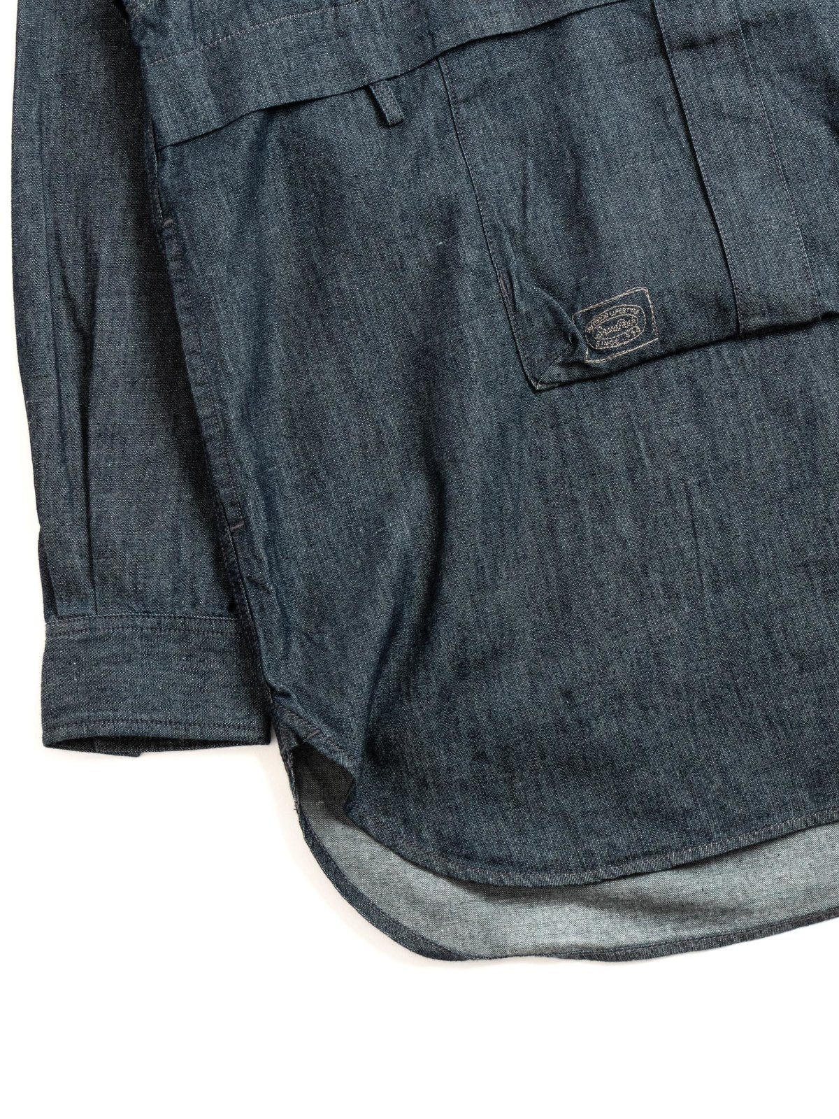 TAKIBI LIGHT DENIM UTILITY PULLOVER INDIGO - Image 3