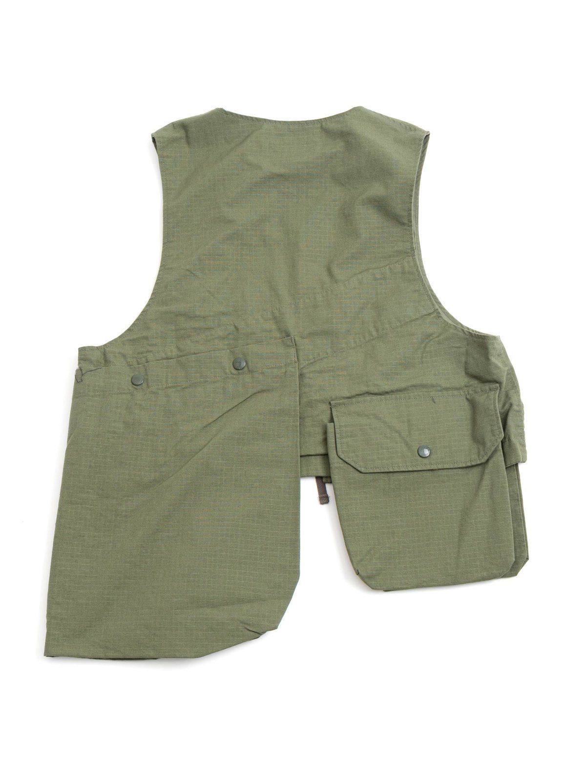 FISHING VEST OLIVE COTTON RIPSTOP - Image 7