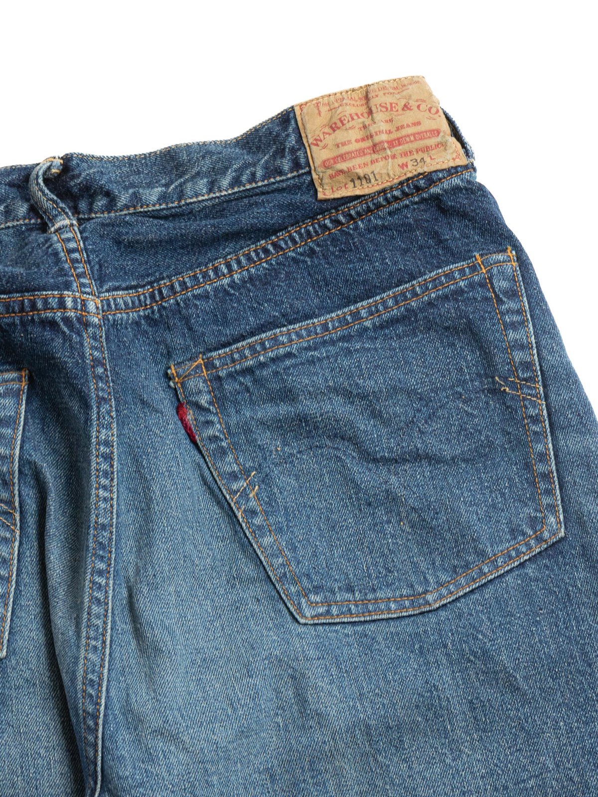 LOT 2ND HAND SERIES 1101 USED WASH DARK 12OZ DENIM JEAN - Image 5