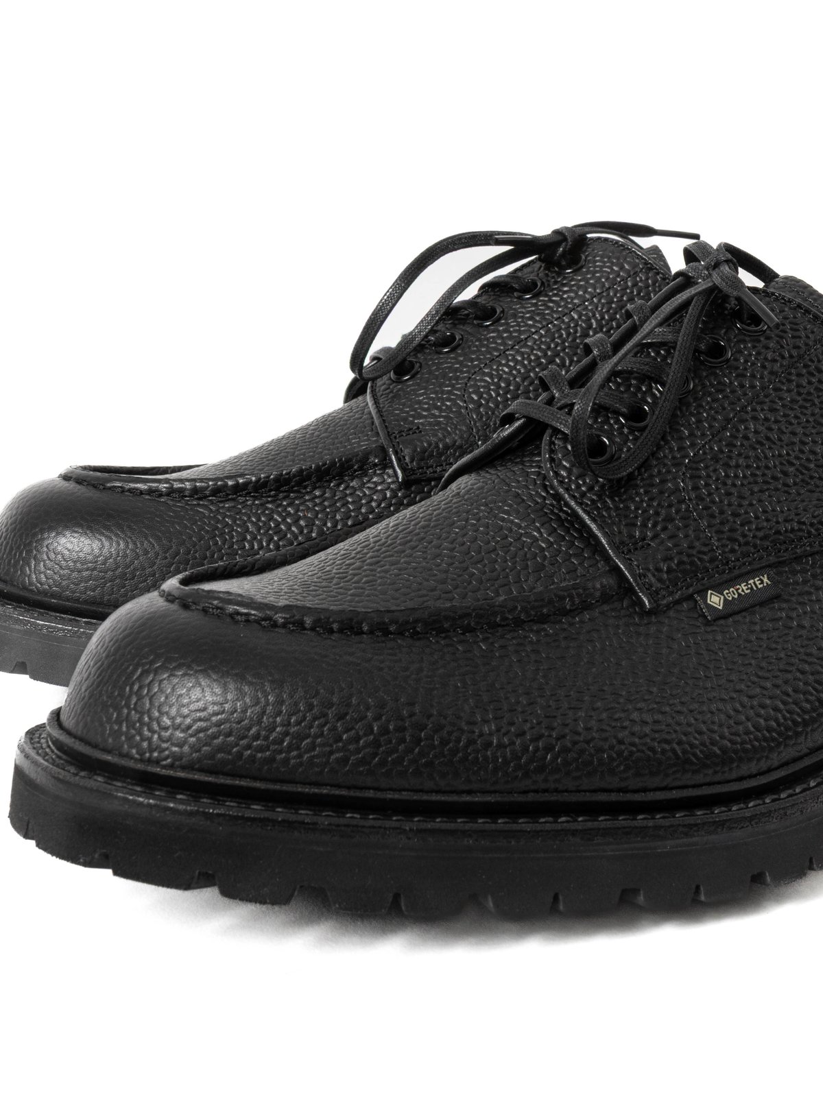 U–TIP DERBY SHOES GORE–TEX BLACK EMBOSSED - Image 3