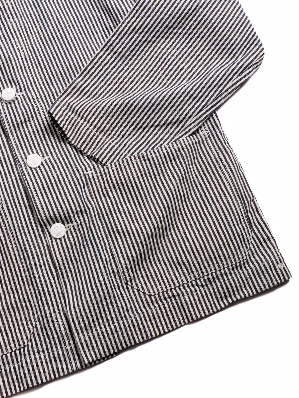 (LOT 2220) US NAVY SHAWL COLLAR COVERALL HICKORY STRIPE - Image 5