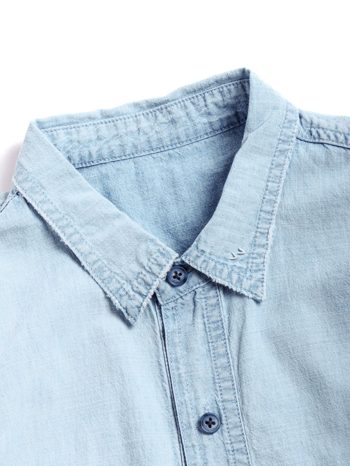 SHAWSHANK CHAMBRAY WORK SHIRT CUSTOM BLUE - Image 2