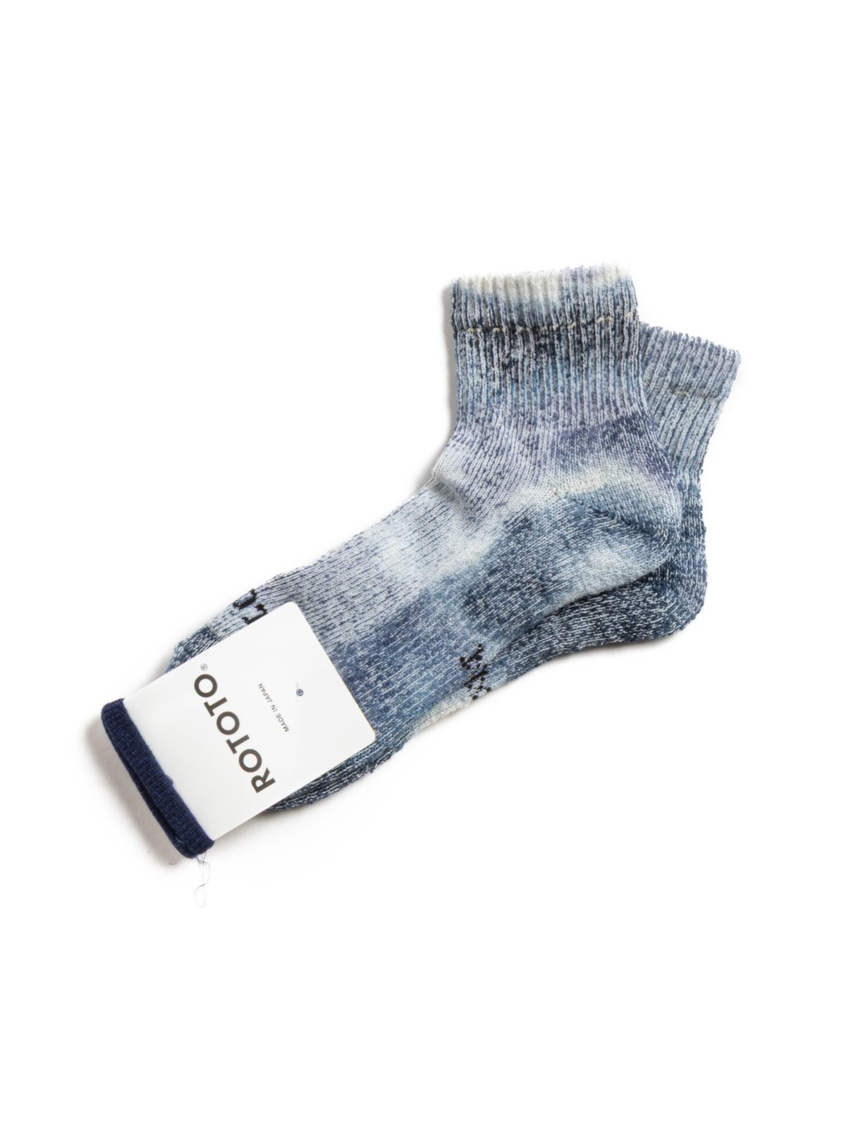 (R1518) HEMP ORGANIC COTTON ANKLE SOCK INDIGO / NAVY - Image 2