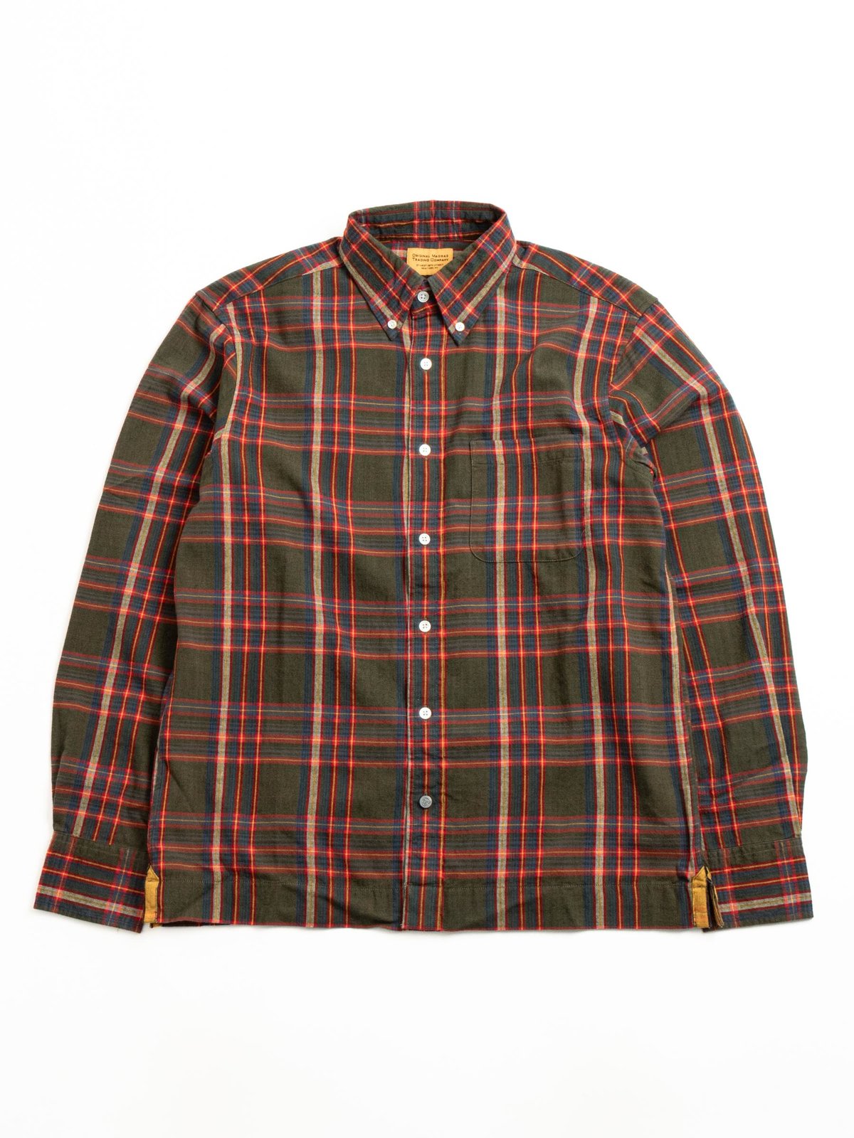 (OM45100.09) WINTER MADRAS WEAVE STRAIGHT HEM BD SHIRT - Image 1