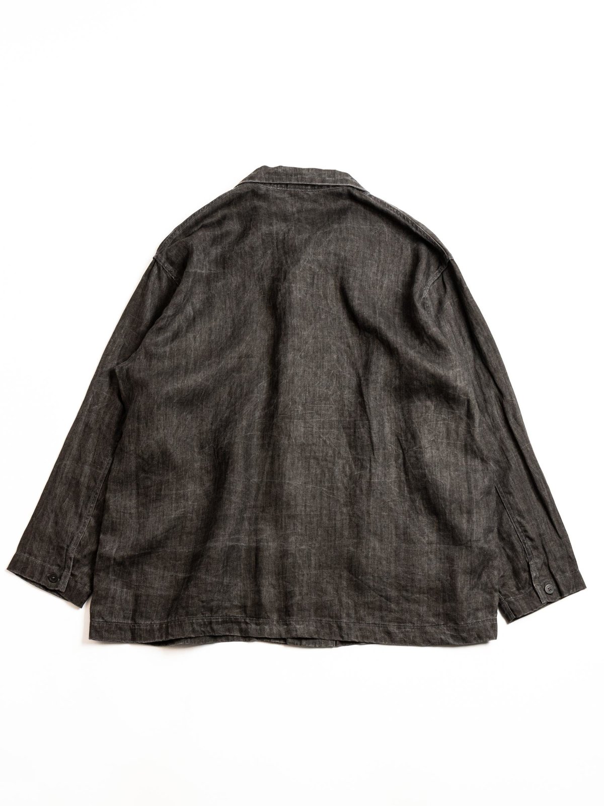 (LOT 6062) LINEN SIMPLE WORK JACKET SUMI BLACK - Image 4