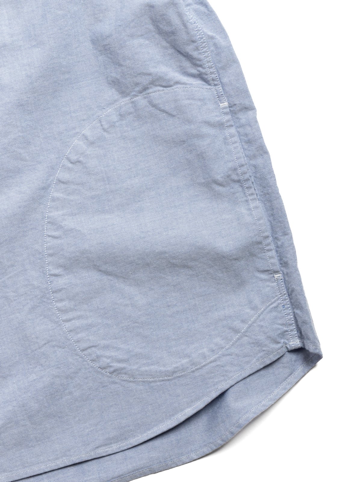 ROUND COLLAR P.O SHIRT S/S OXFORD BLUE - Image 2