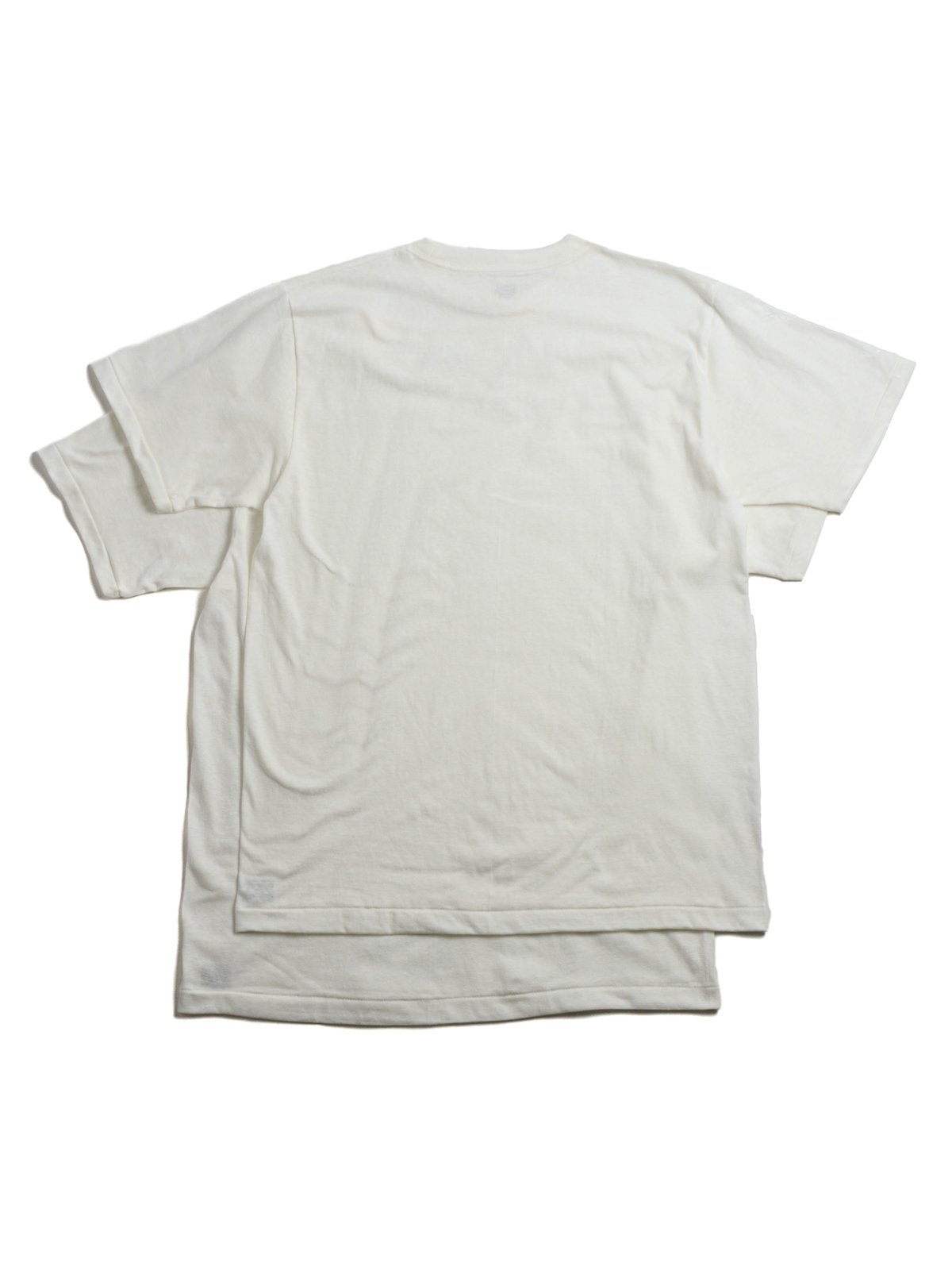 (LOT 33005PK ) 5.4oz RECYCLED COTTON 2PACK TEE OFF WHITE - Image 4