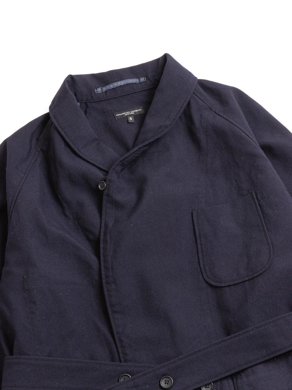 SMOKING JACKET DARK NAVY UNIFORM SERGE by Engineered Garments The