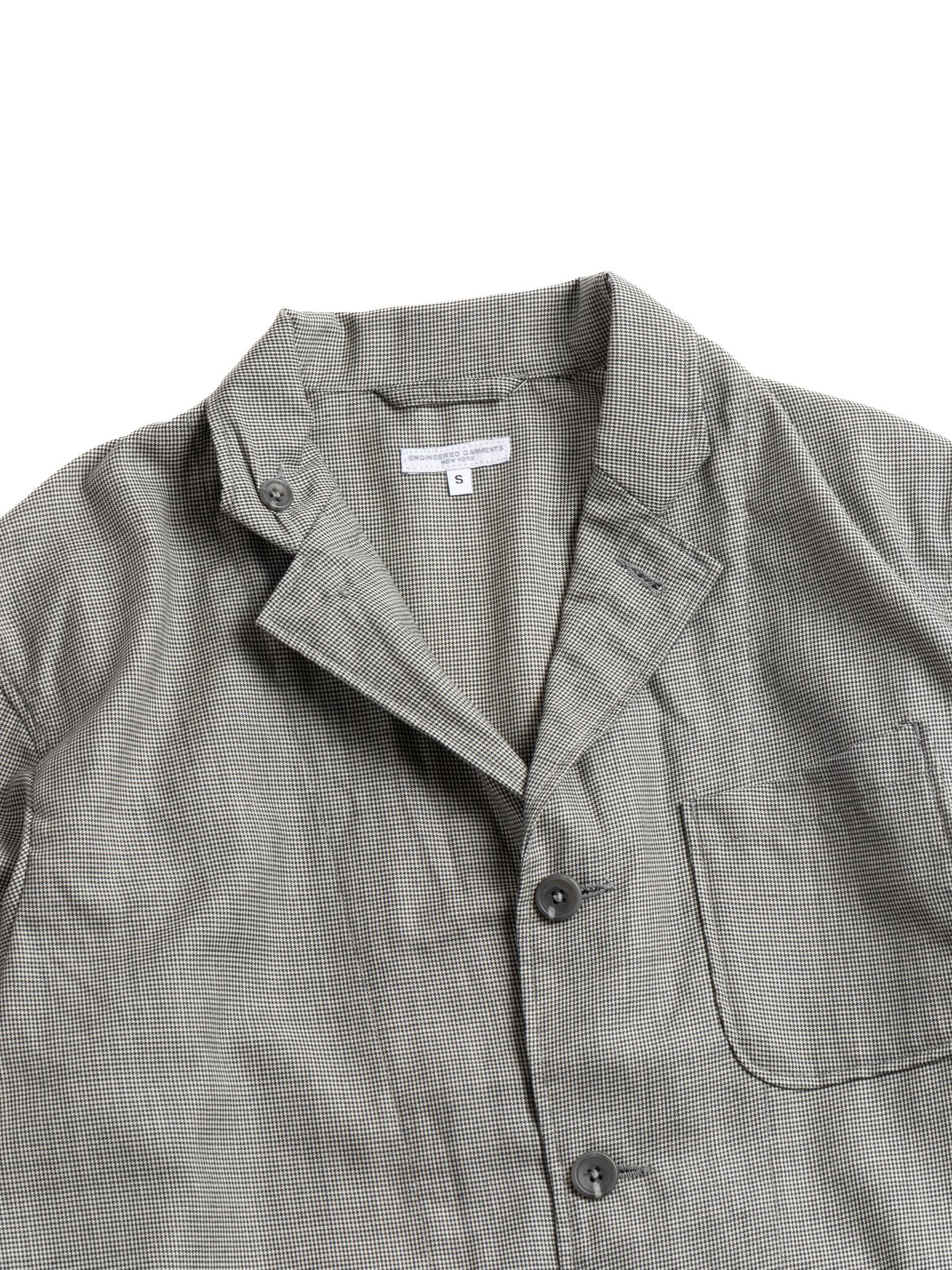 LOITER JACKET GREY MICRO HOUNDSTOOTH TROPICAL WOOL - Image 2