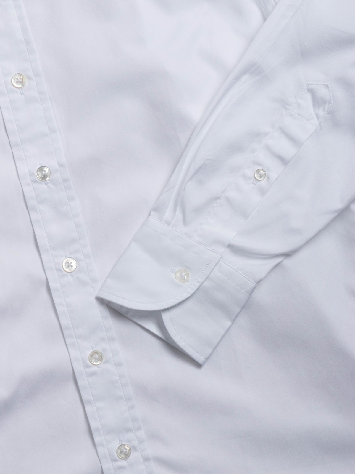 LONG POINT POPLIN SHIRT WHITE - Image 3