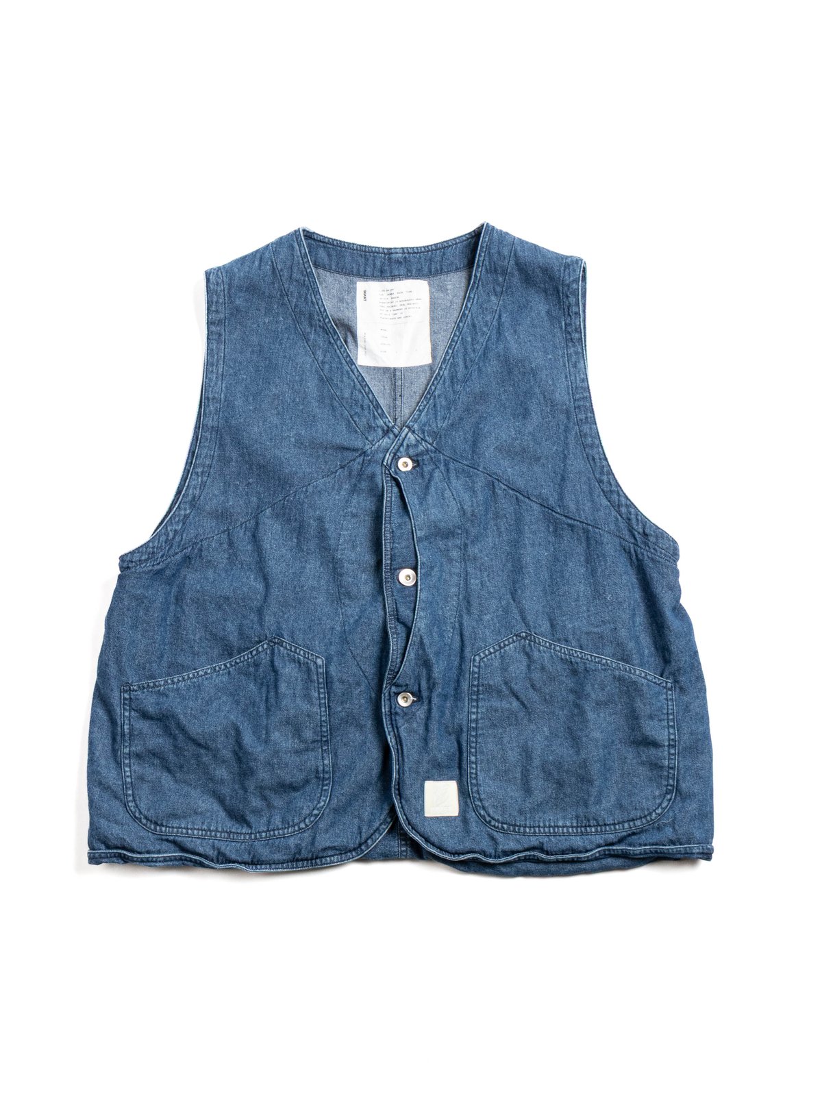 (09&ndash;D02) DENIM HUNTING VEST BLUE - Image 1
