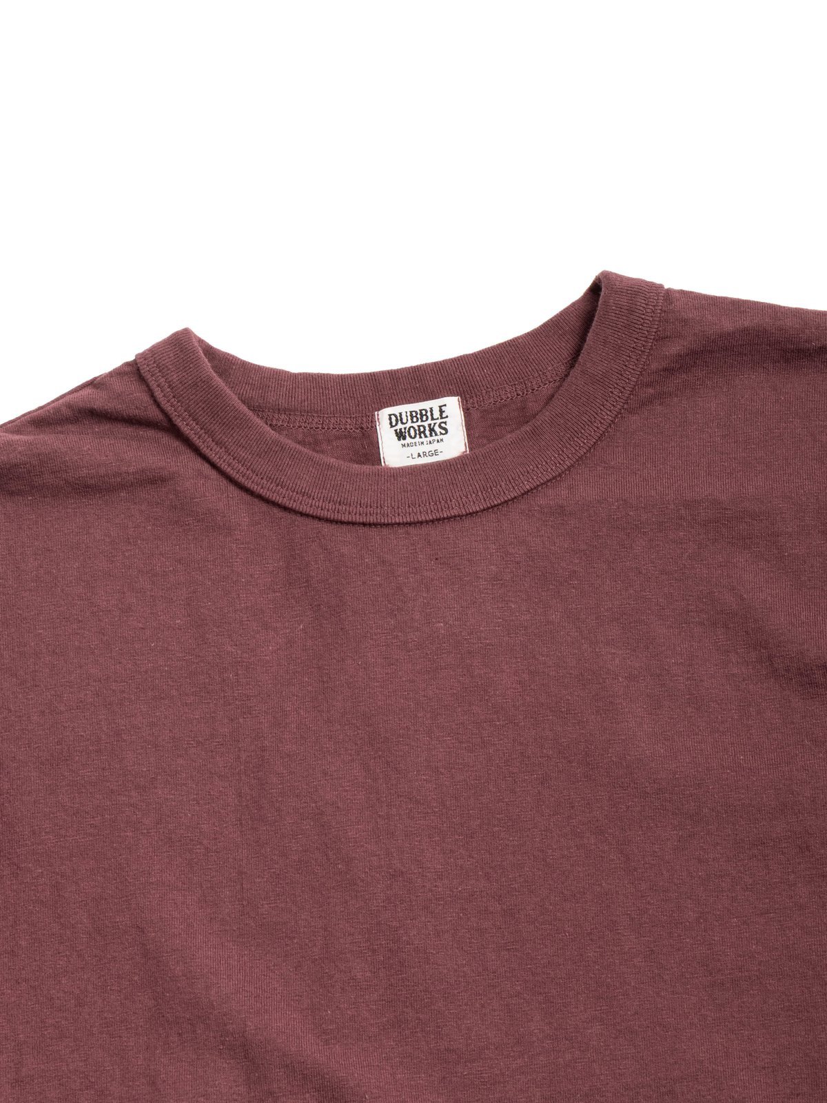 (LOT 35001) 7.7oz FALLEN COTTON MID WEIGHT S/S TEE / BORDEAUX - Image 2